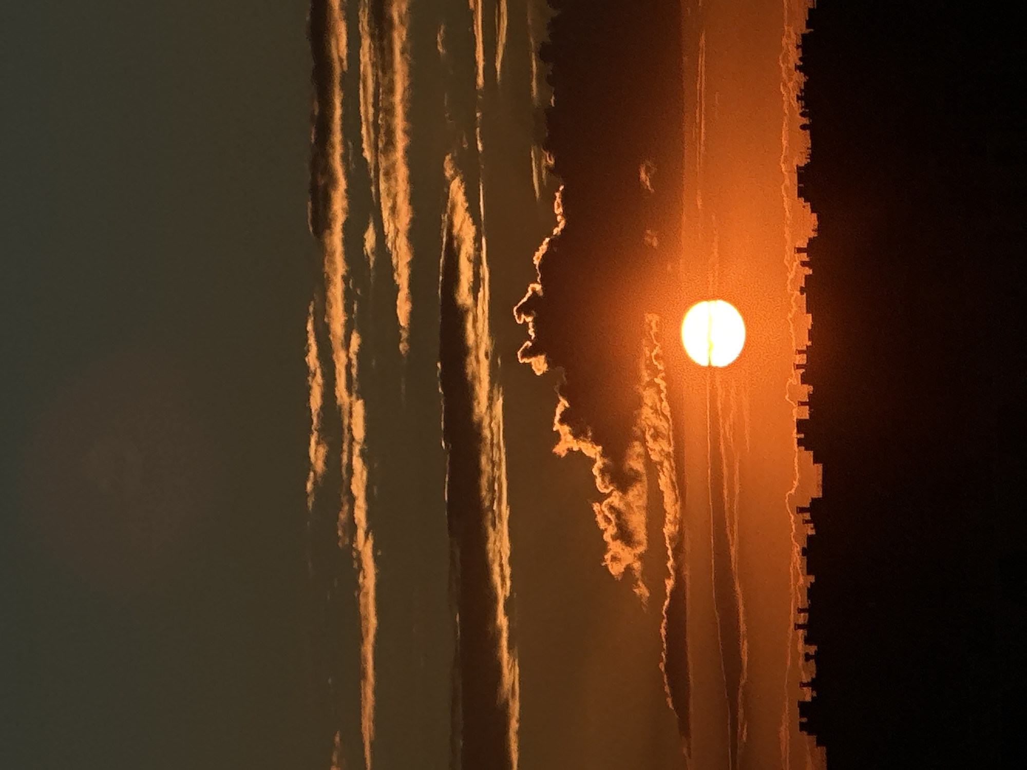Golden hour sky blazes over the Saint Petersburg region