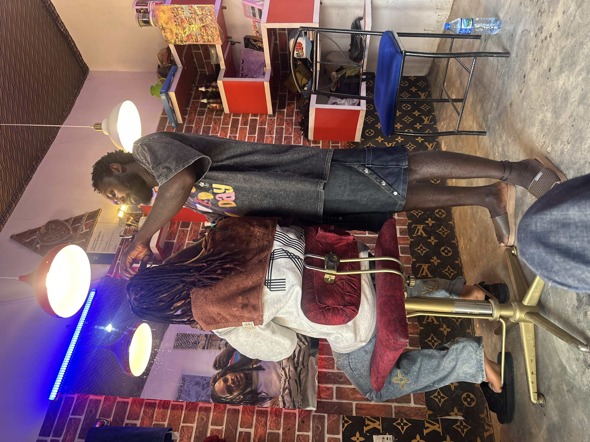 Barber shop scenes documented in Jos, Nigeria