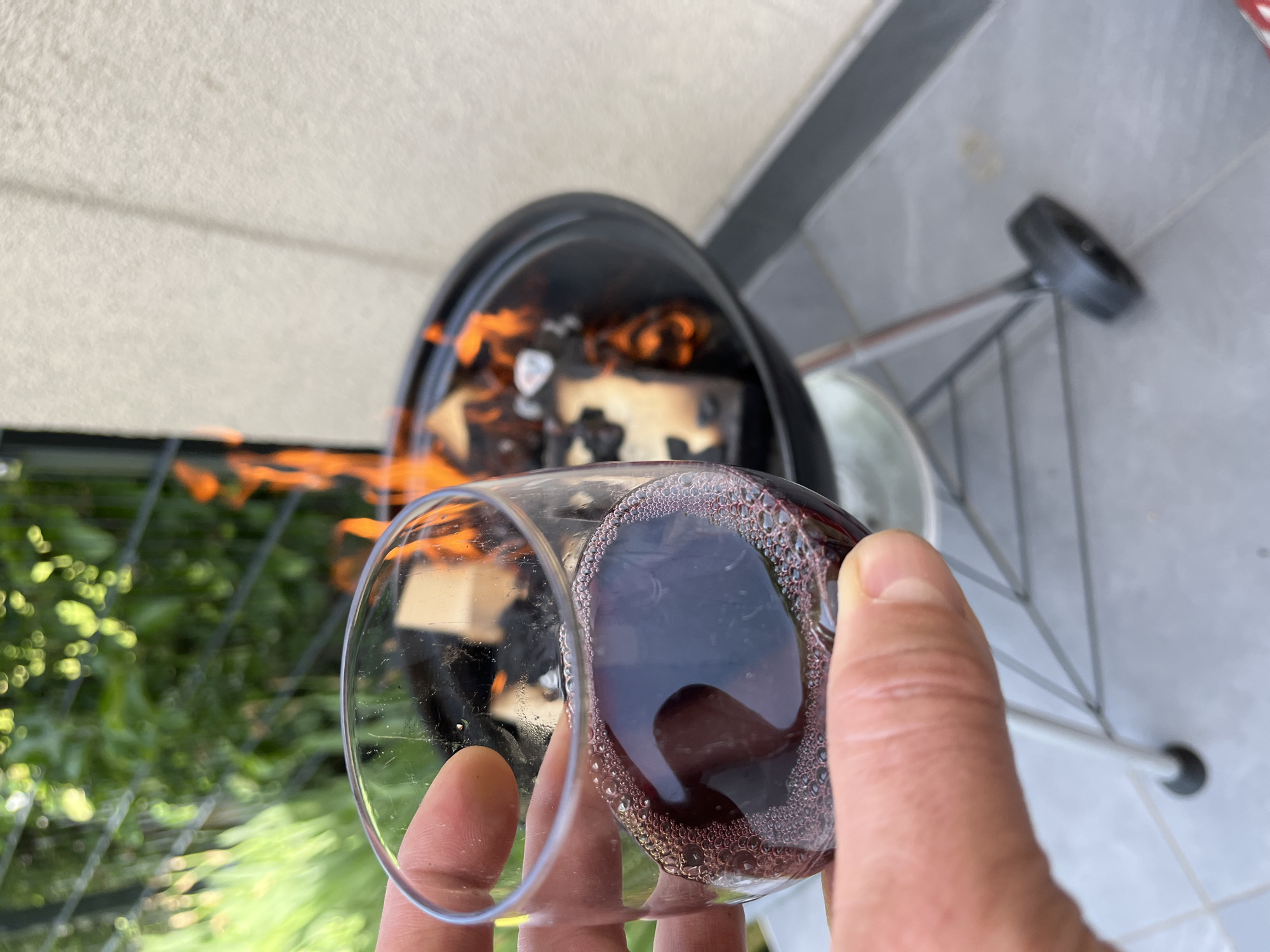Wine and barbecue moment captured in Mondercange, Luxembourg