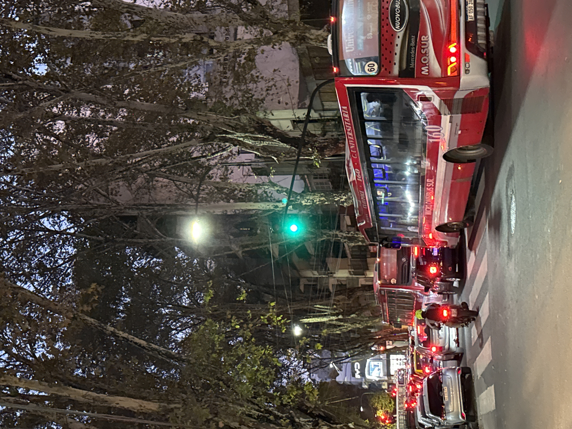 Evening street life documented around Buenos Aires cafe district