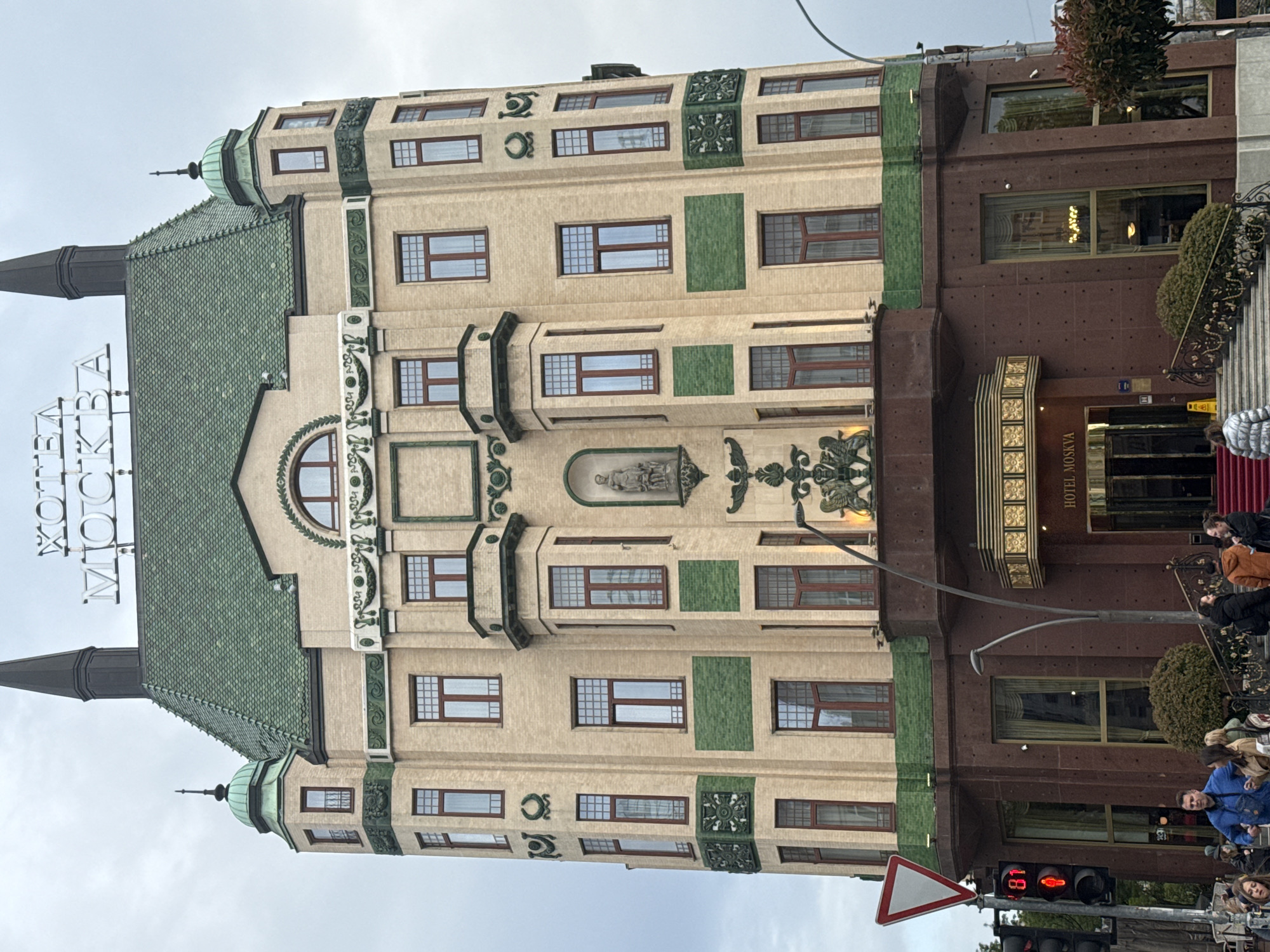 Hotel Moskva building documented in urban environment