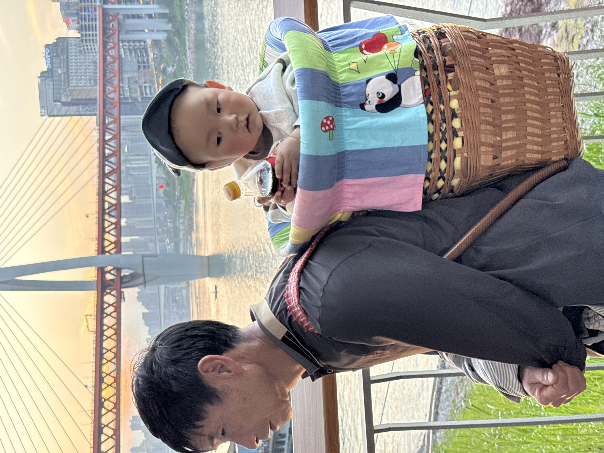 Morning life captured across Chongqing's Yuzhong District bridges and waterfront