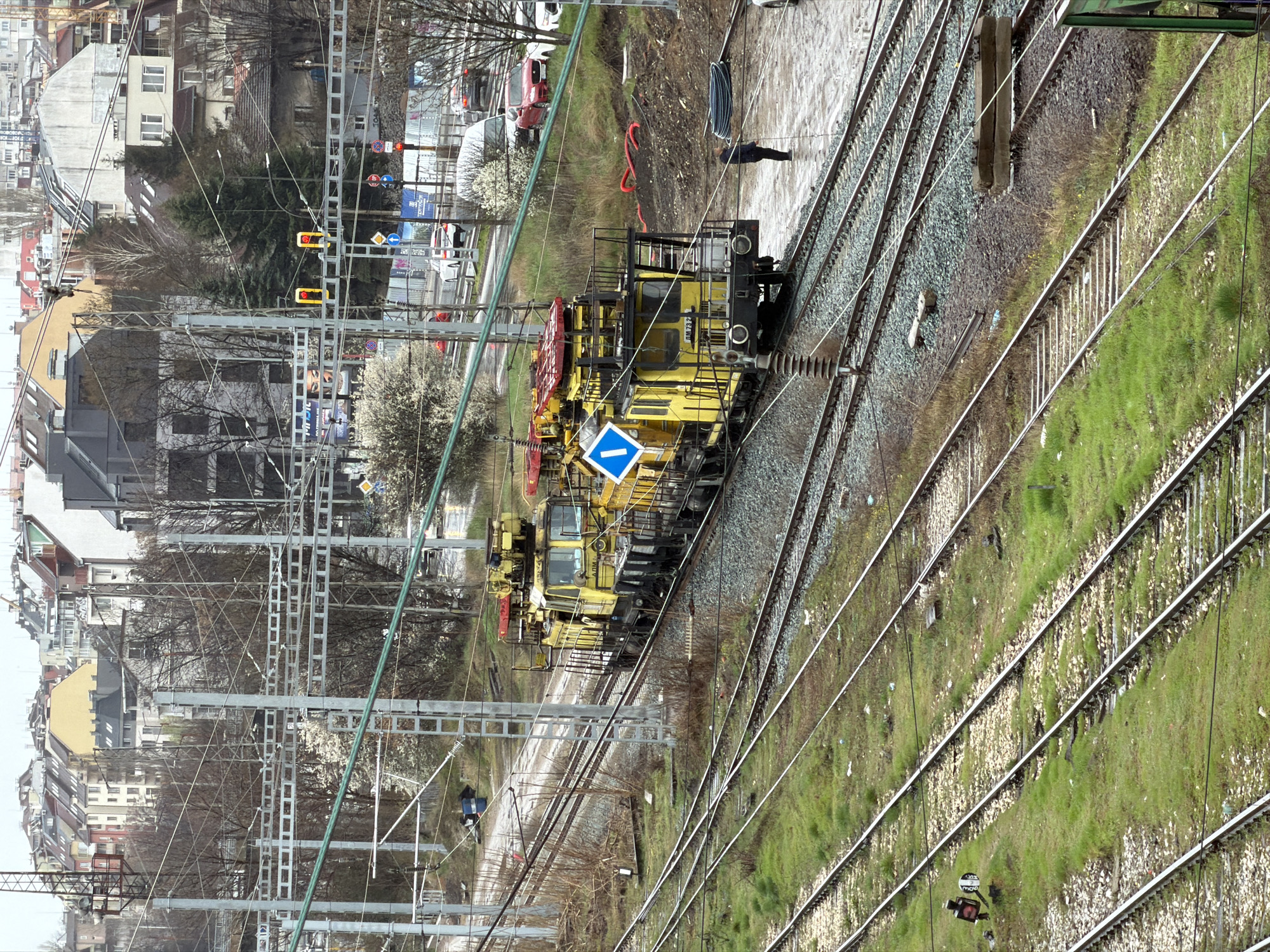 Railway maintenance and freight trains operate in Sofia