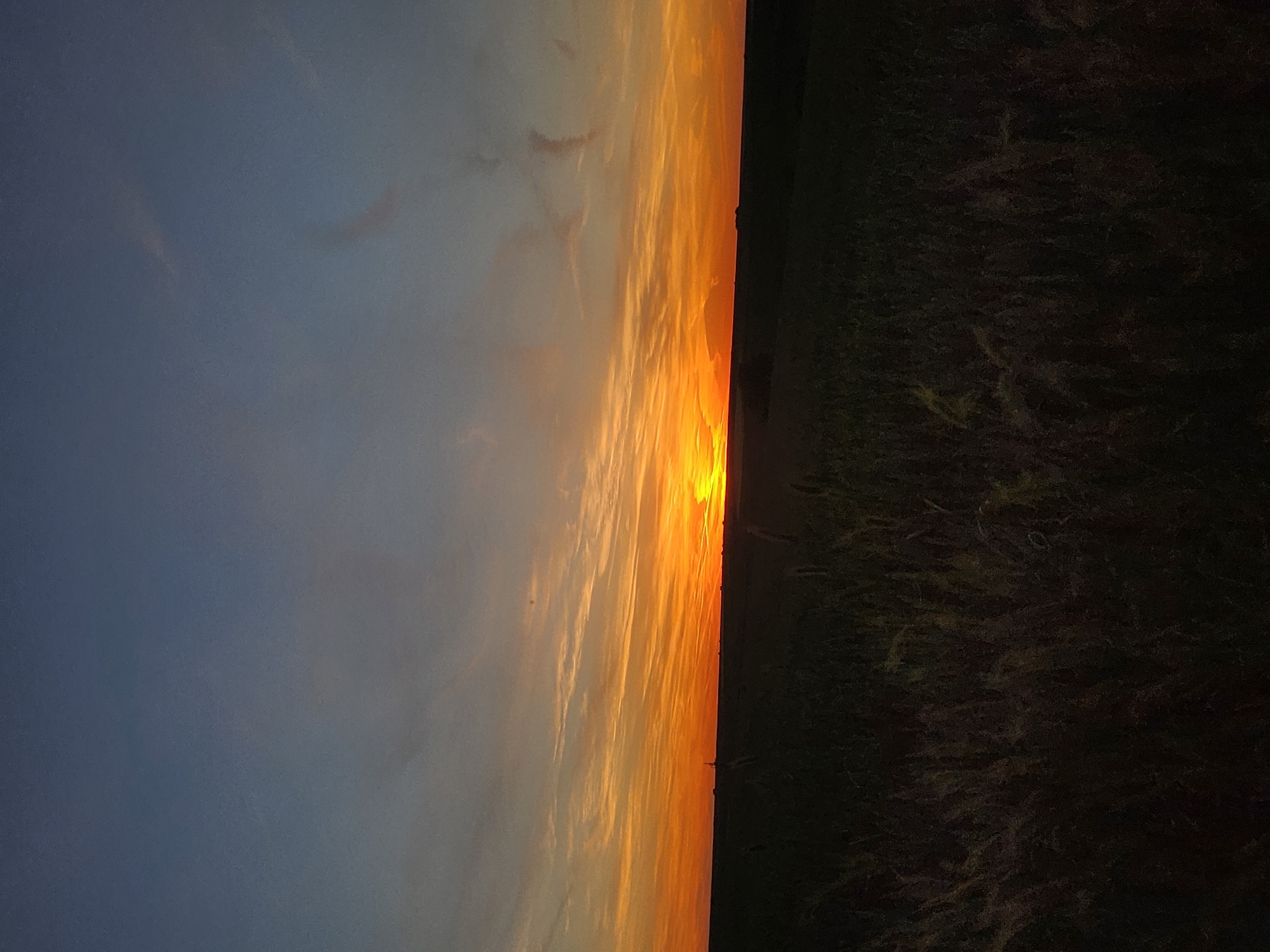 Sunset documented through multiple perspectives in rural Trastenik, Bulgaria