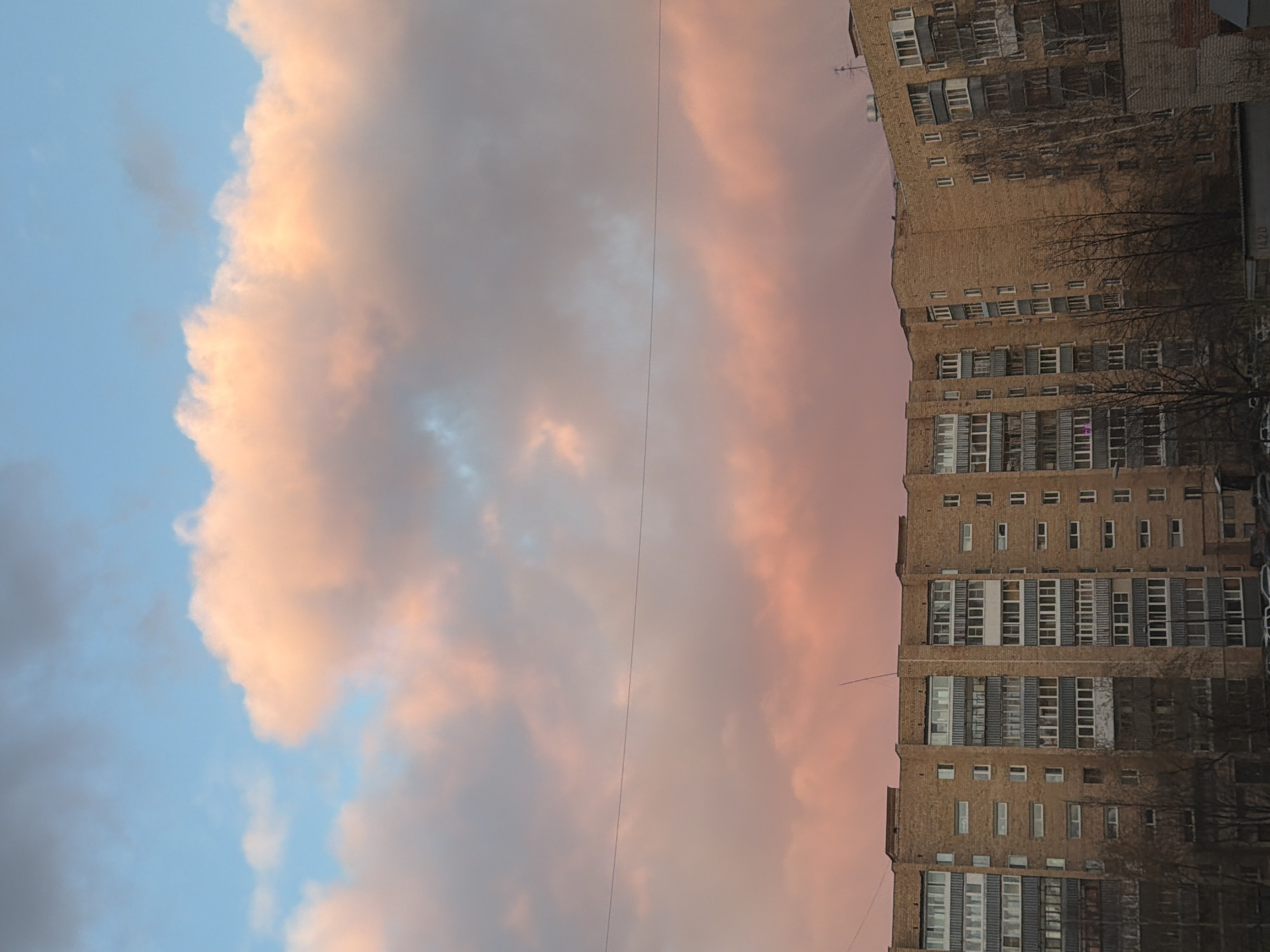 Dawn cityscape views captured from elevated position in Yekaterinburg