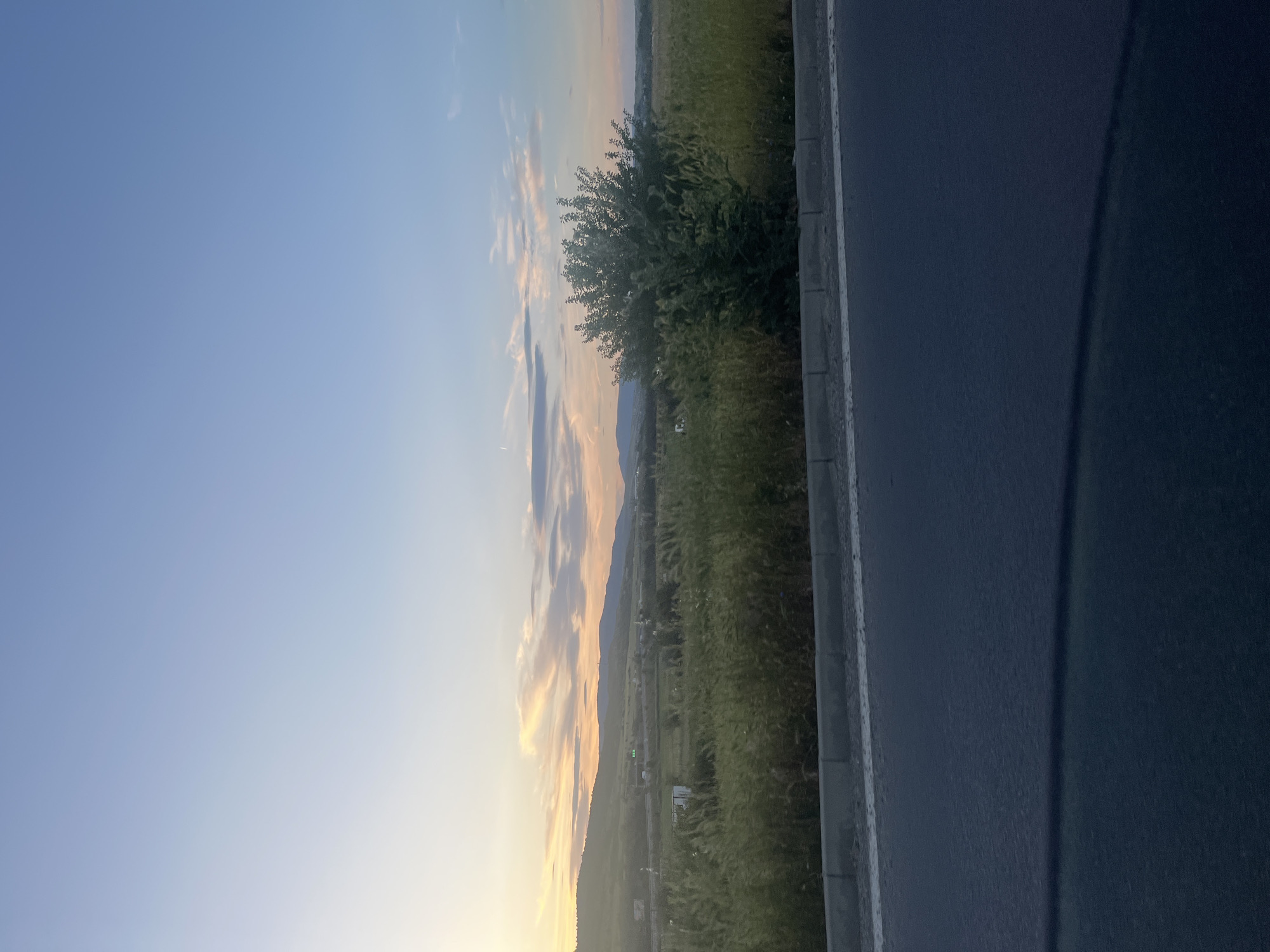 Twilight roadside scenes captured near Pokrovnik, Bulgaria