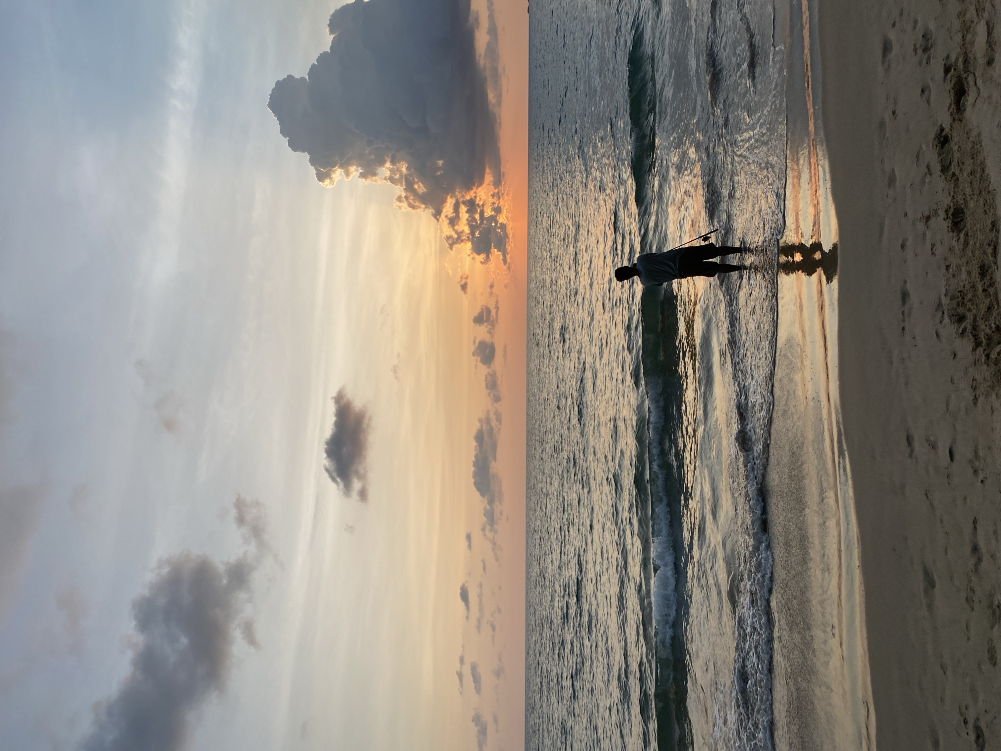 Sunset Beach Scene Documented in Choeng Thale, Thailand