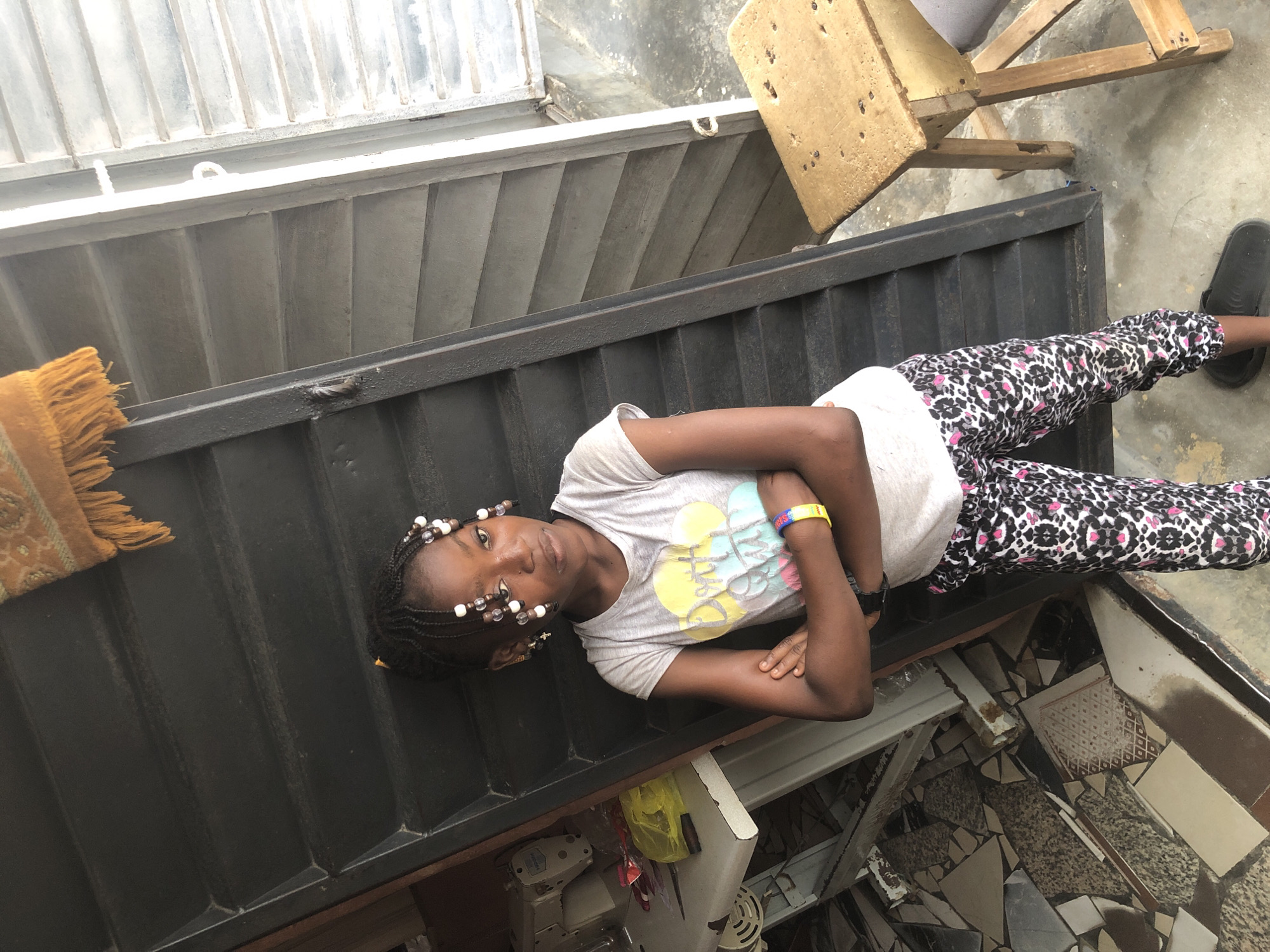 Afternoon hang at a market stall in Ado, Nigeria