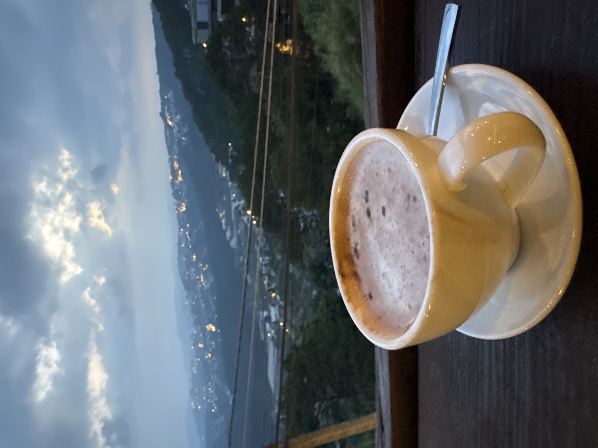 Evening views of Da Lat captured from hillside cafes