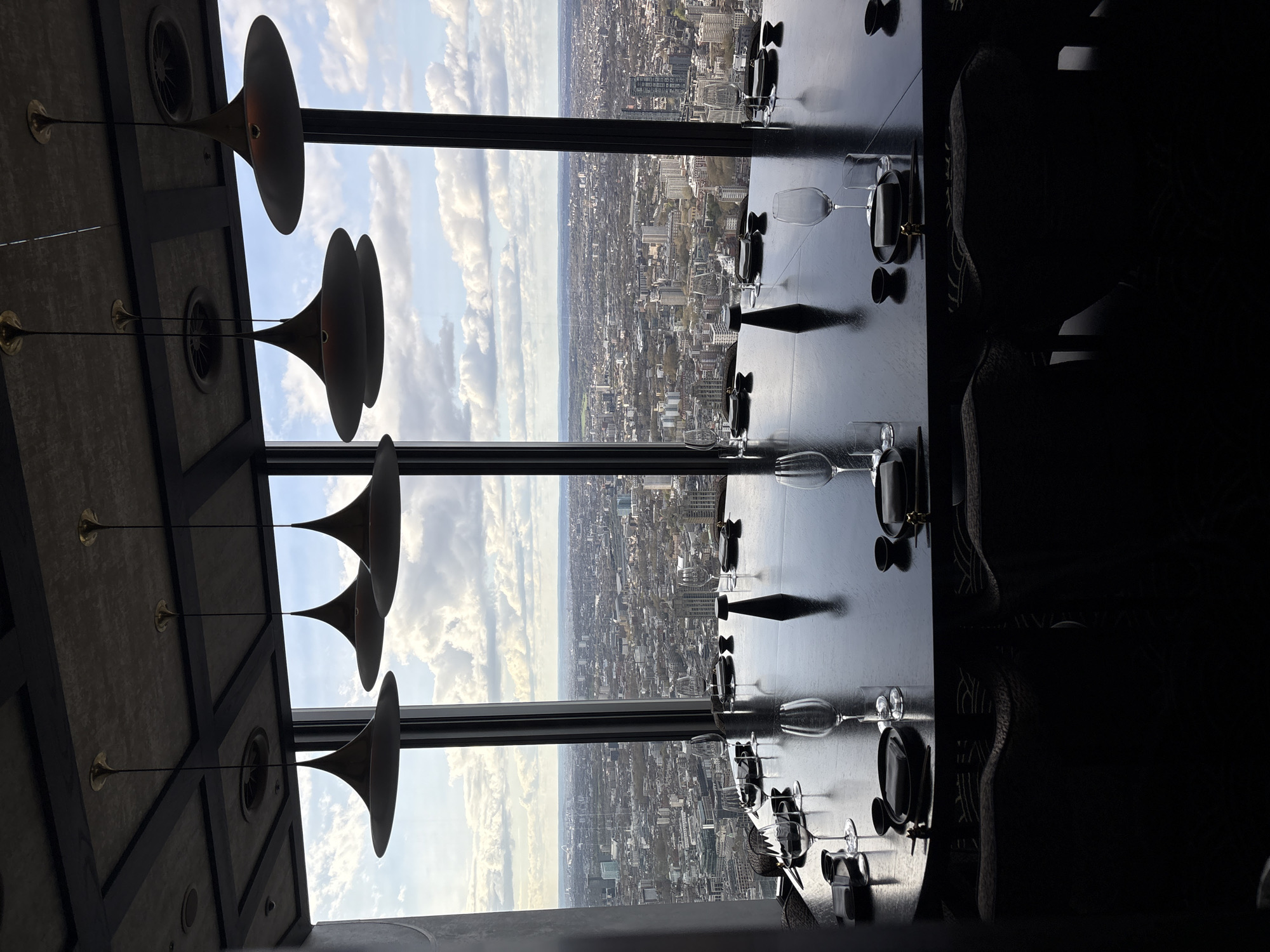 Diner captures London skyline views from high-rise restaurant