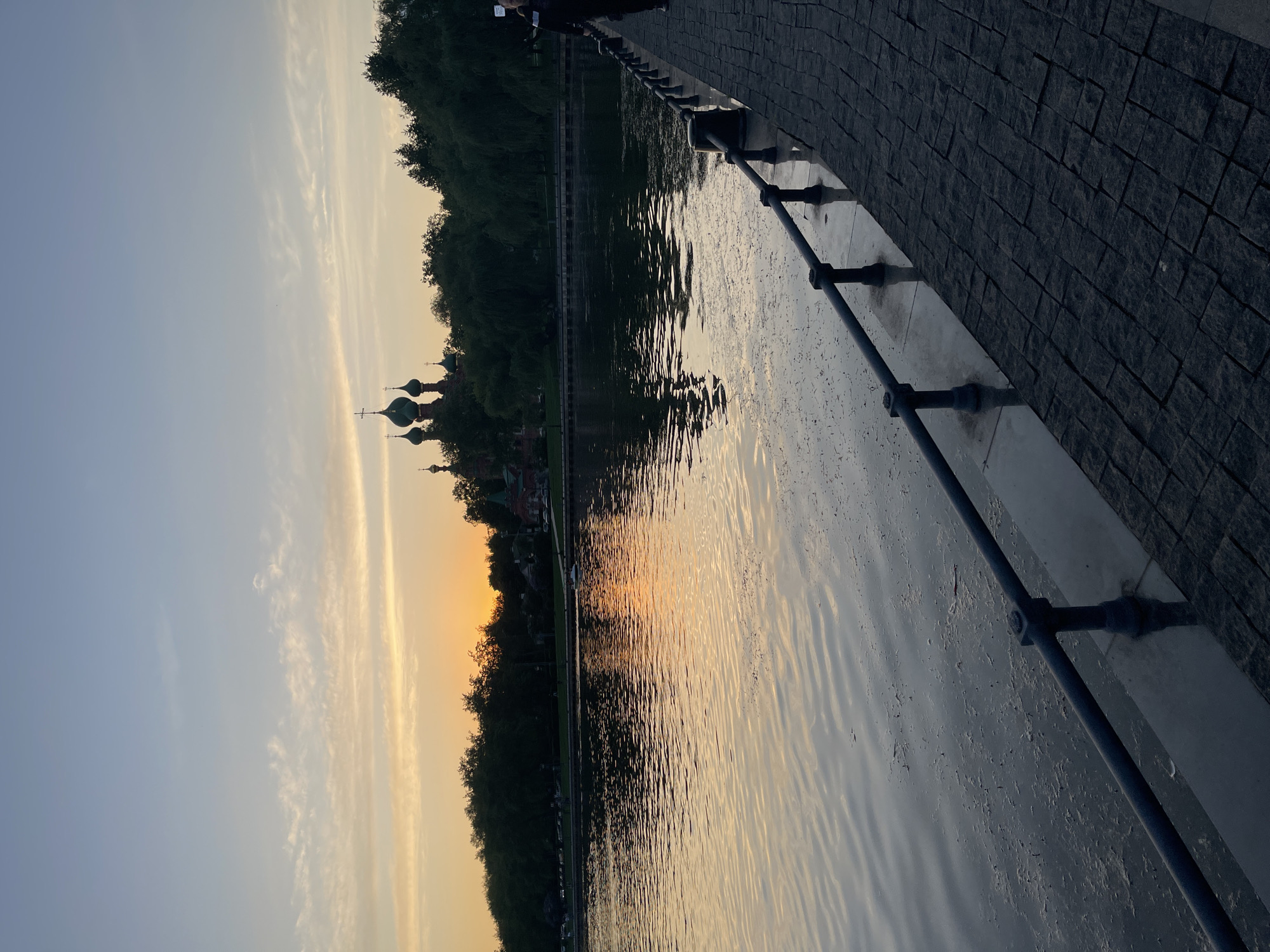 Evening scenes captured around Moscow's Ostankino district and waterfront
