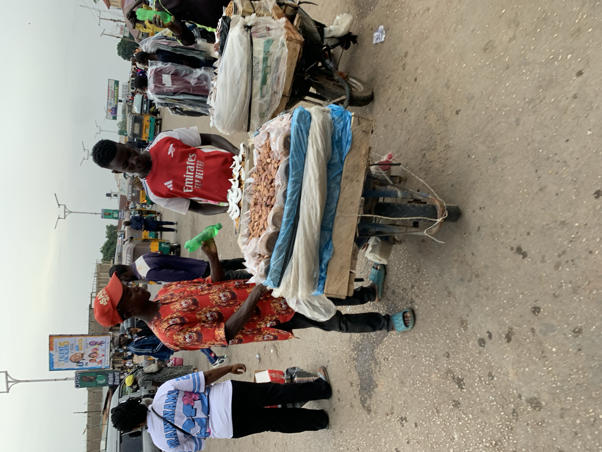 Daily marketplace commerce observed in Nigerian cities