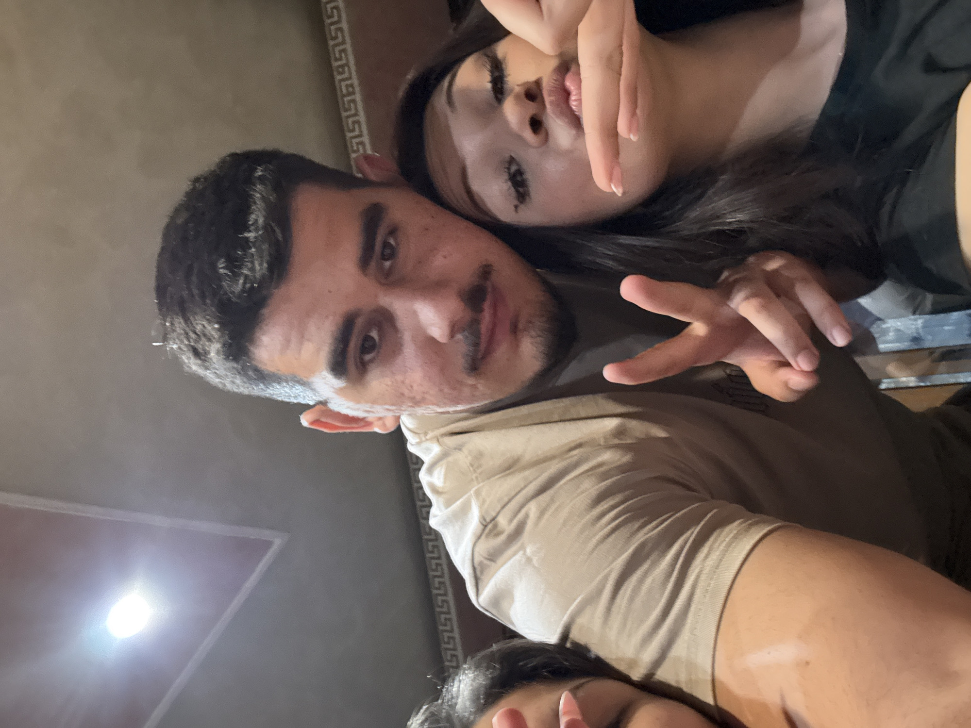 Indoor selfie captured by two people in Zlatitsa, Bulgaria