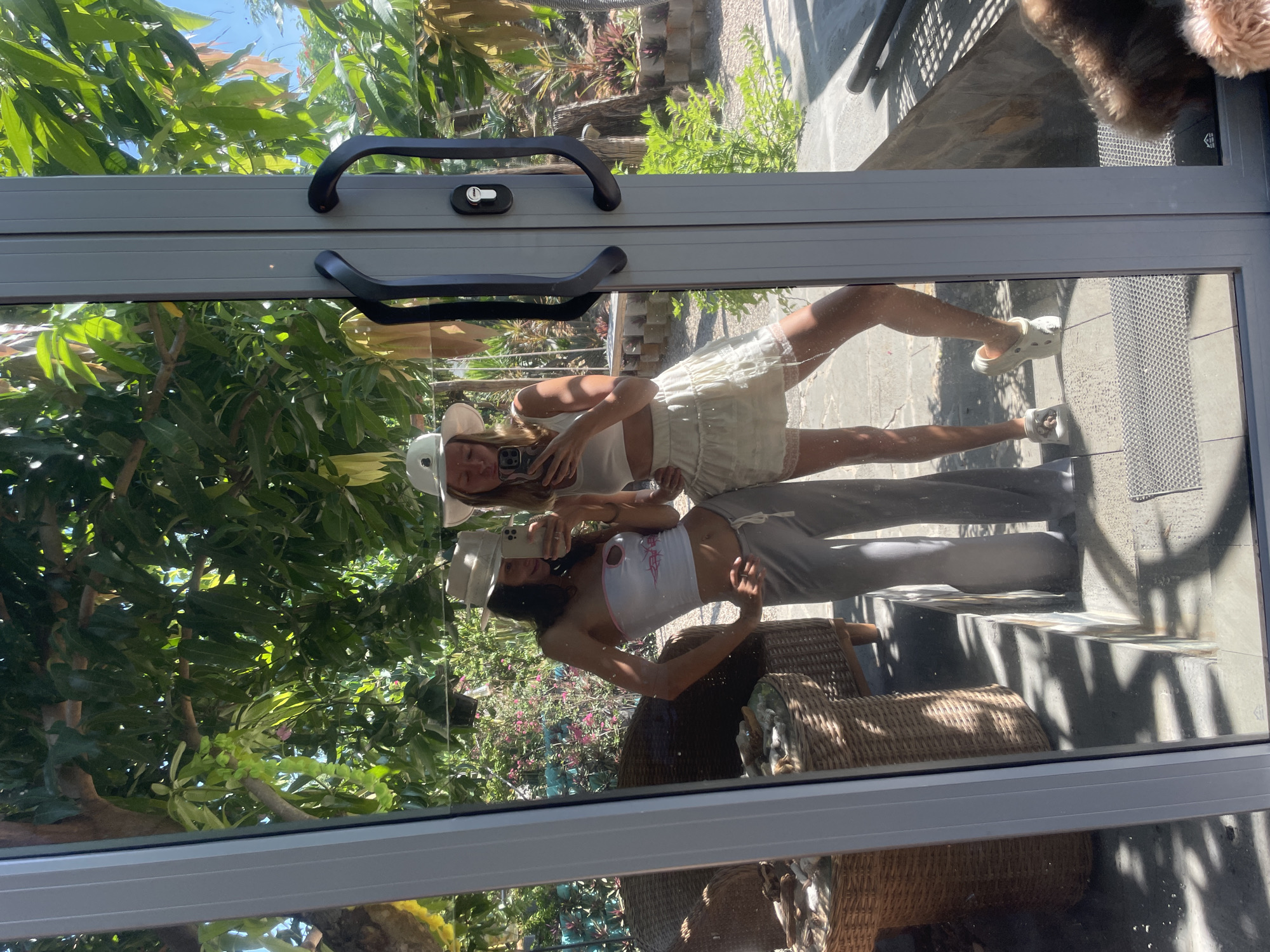 Garden photoshoot with white outfits and DJ setup in Mui Ne