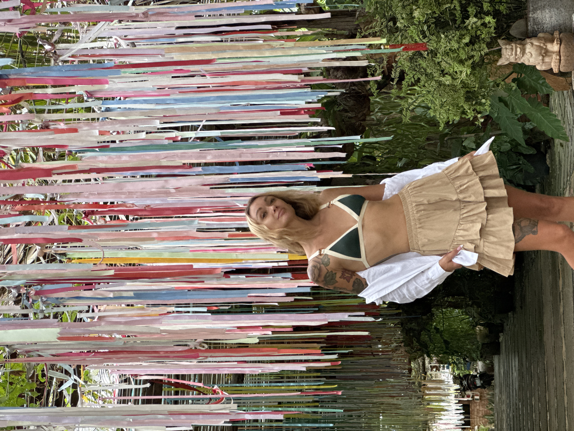 Tourist photo session at decorated outdoor venue in Vietnam