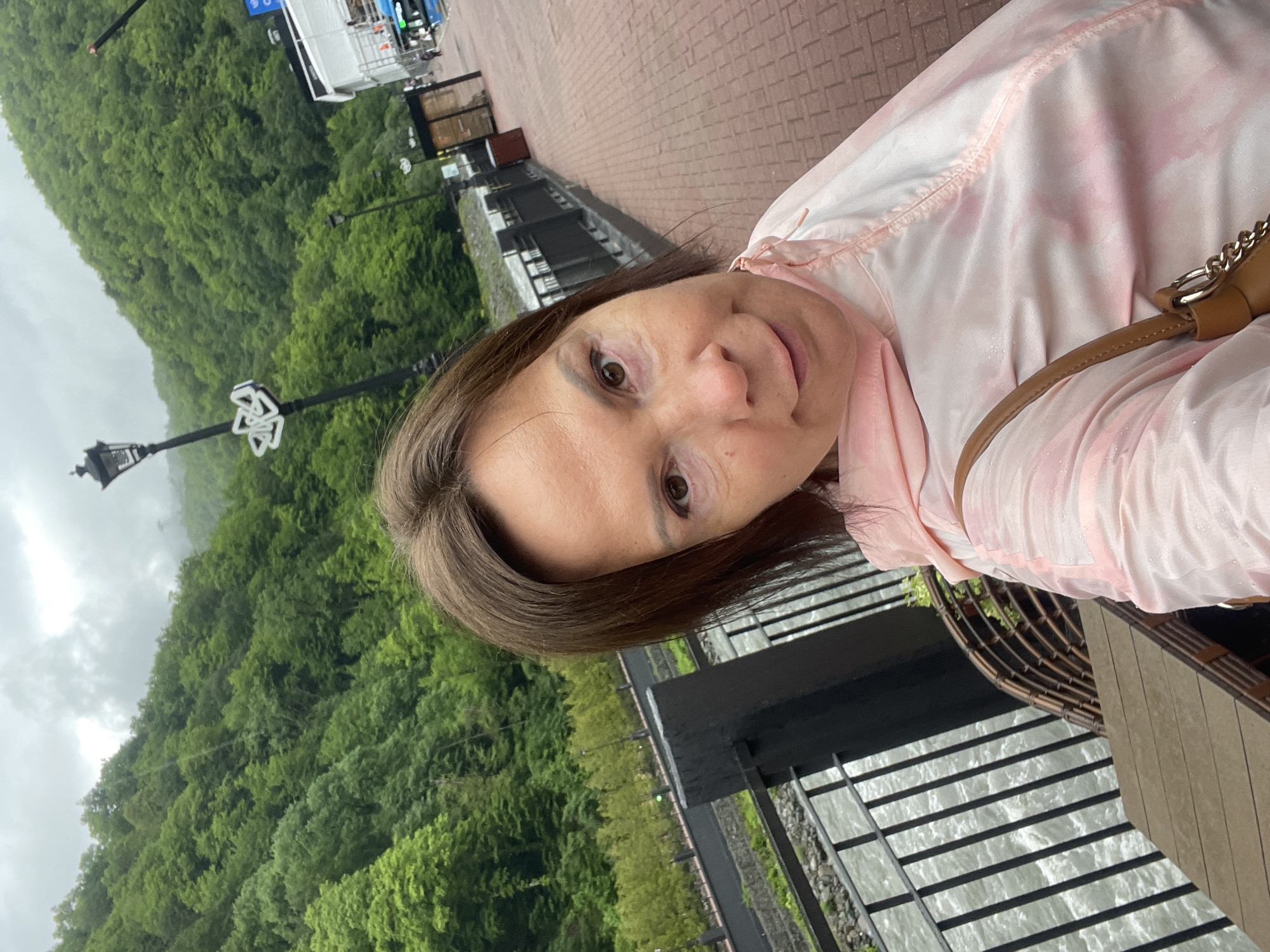 Tourist captures selfie, collects brochures at Rosa Khutor resort