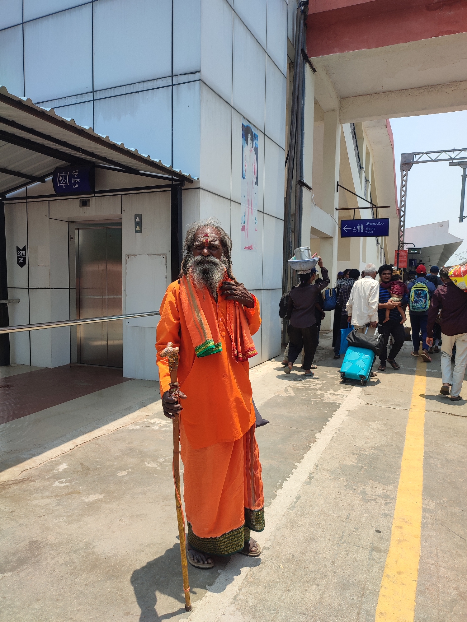 Morning commuter activity observed at Mamillakunta railway station
