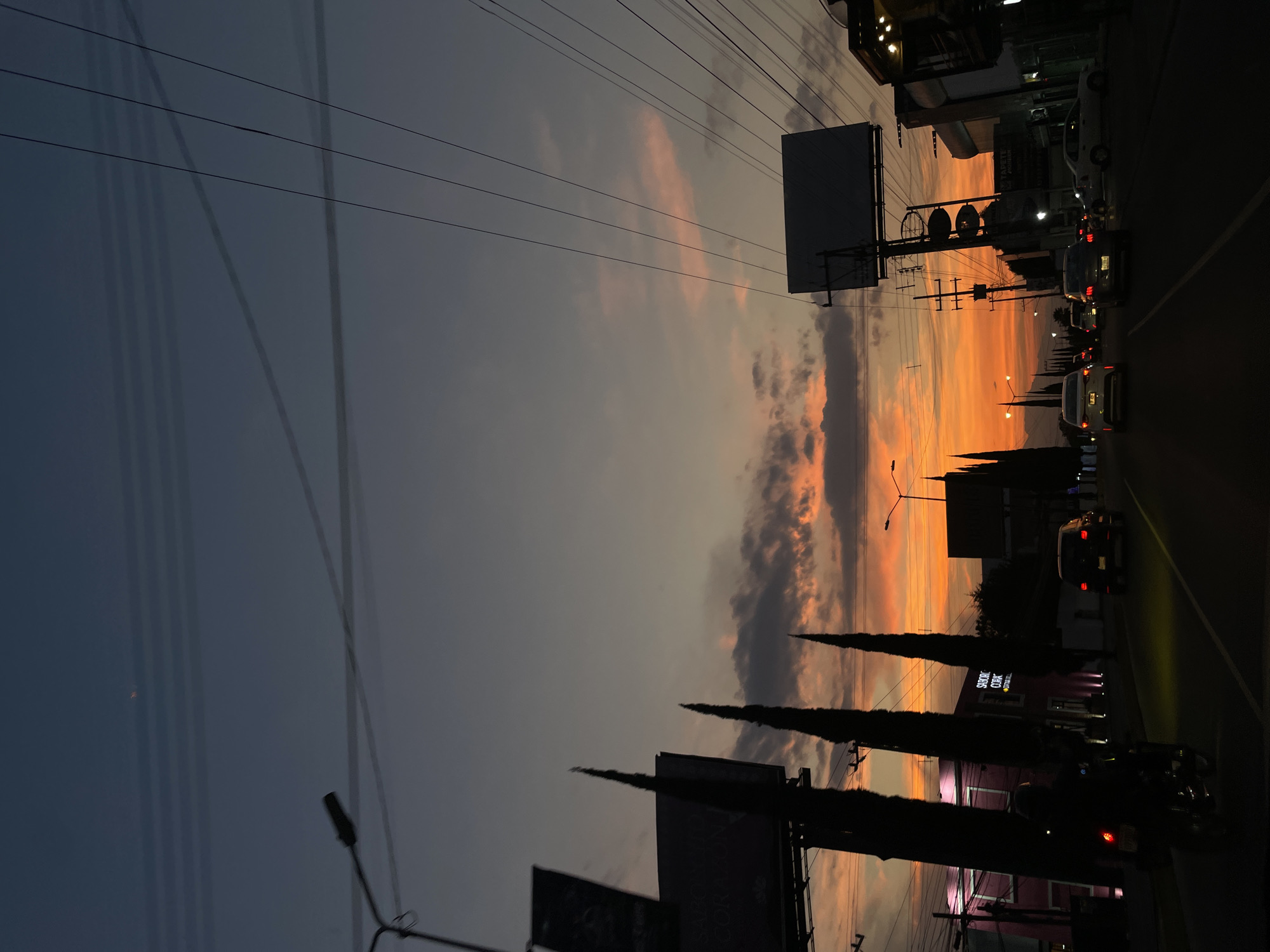 Sunset captured across Puebla region streets April 26