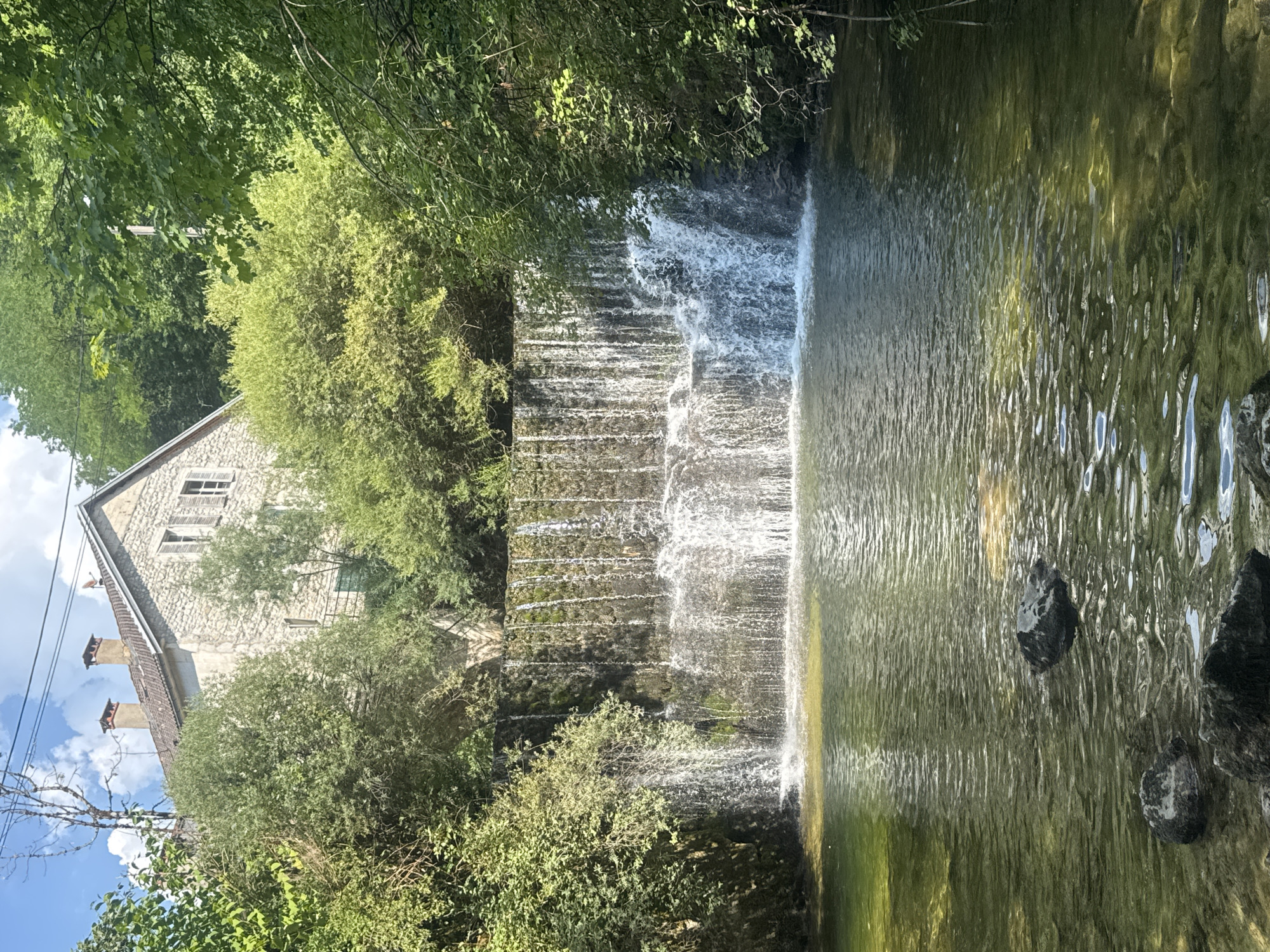 Afternoon visit to a tiered waterfall in Saint-Claude, France