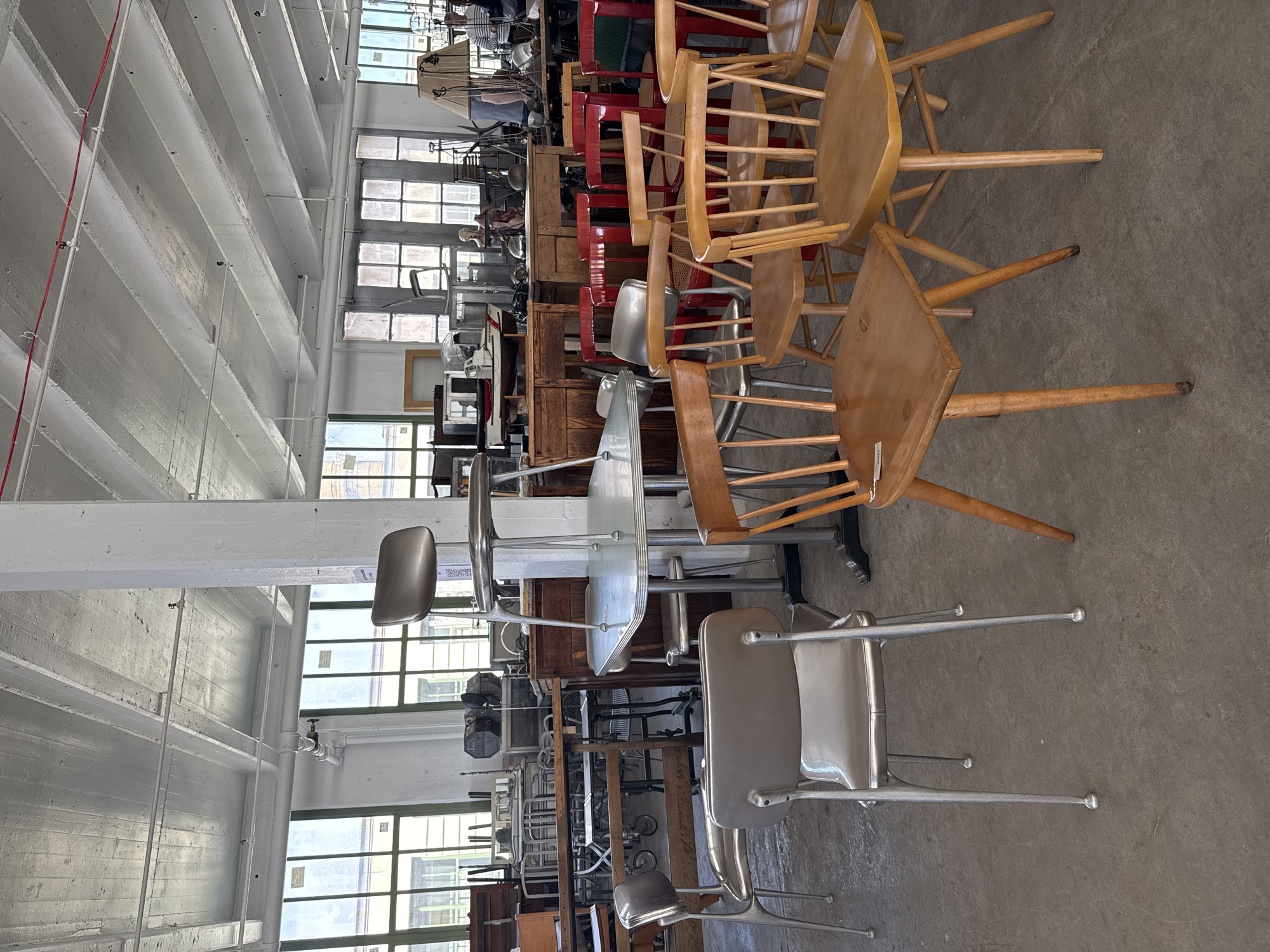 NYC warehouse stores furniture alongside anatomical educational models