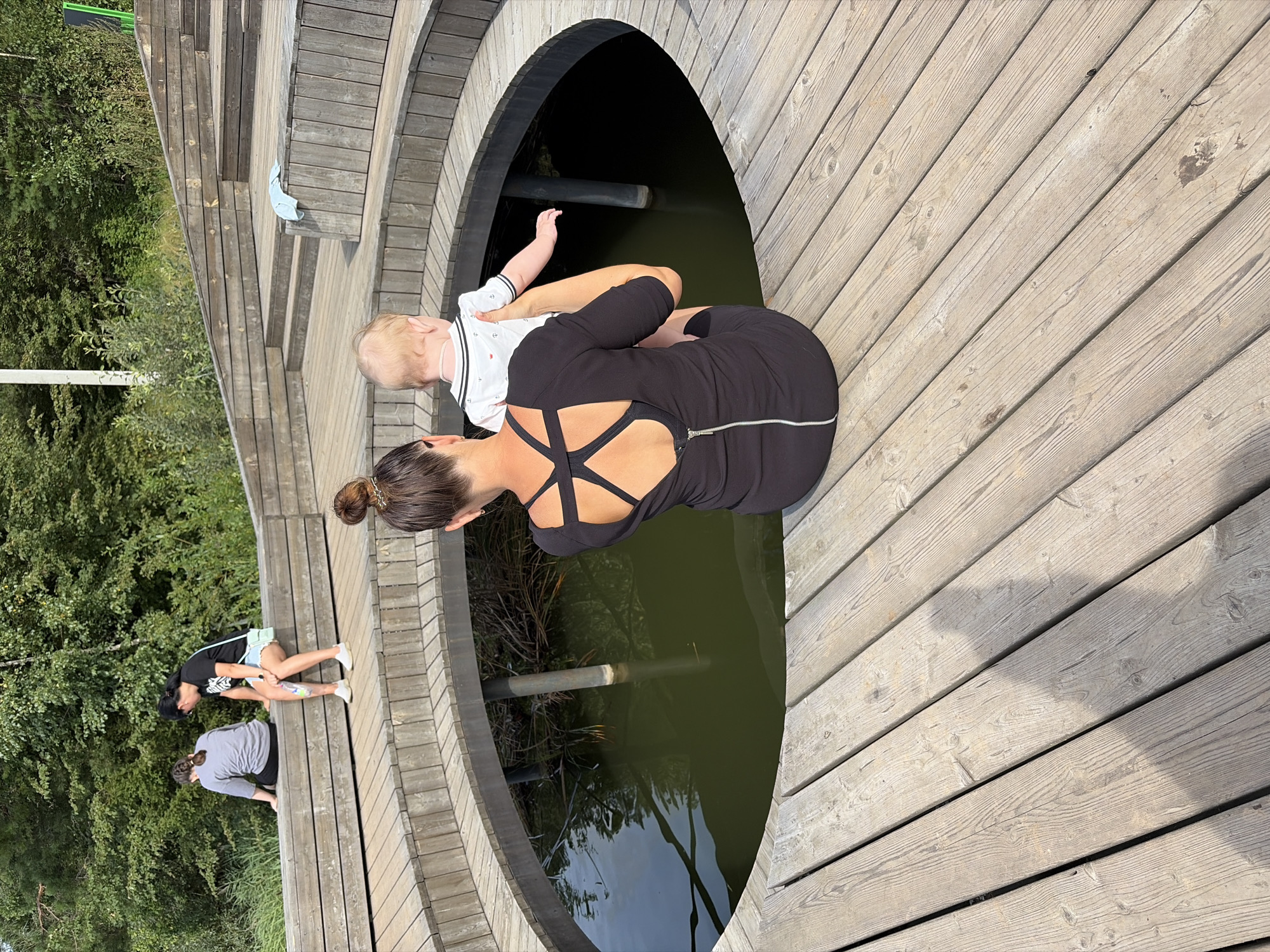 Summer outing at Votkinsk's lakeside wooden amphitheater and dock
