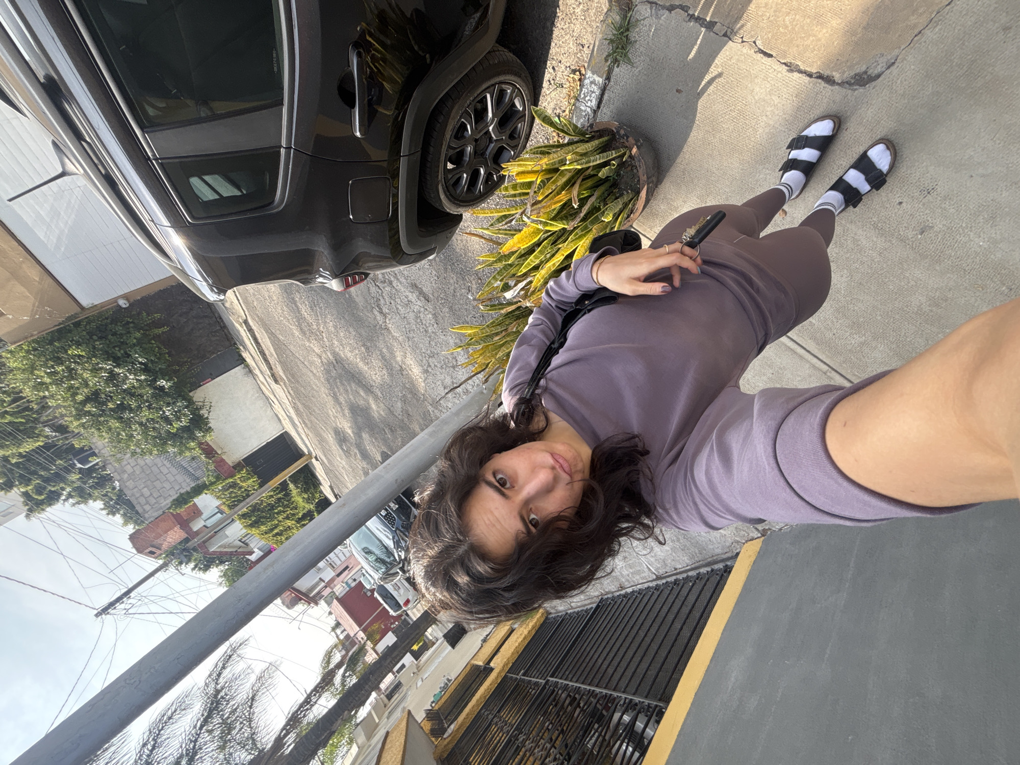Everyday moments captured in Puebla: street selfie, yoga studio