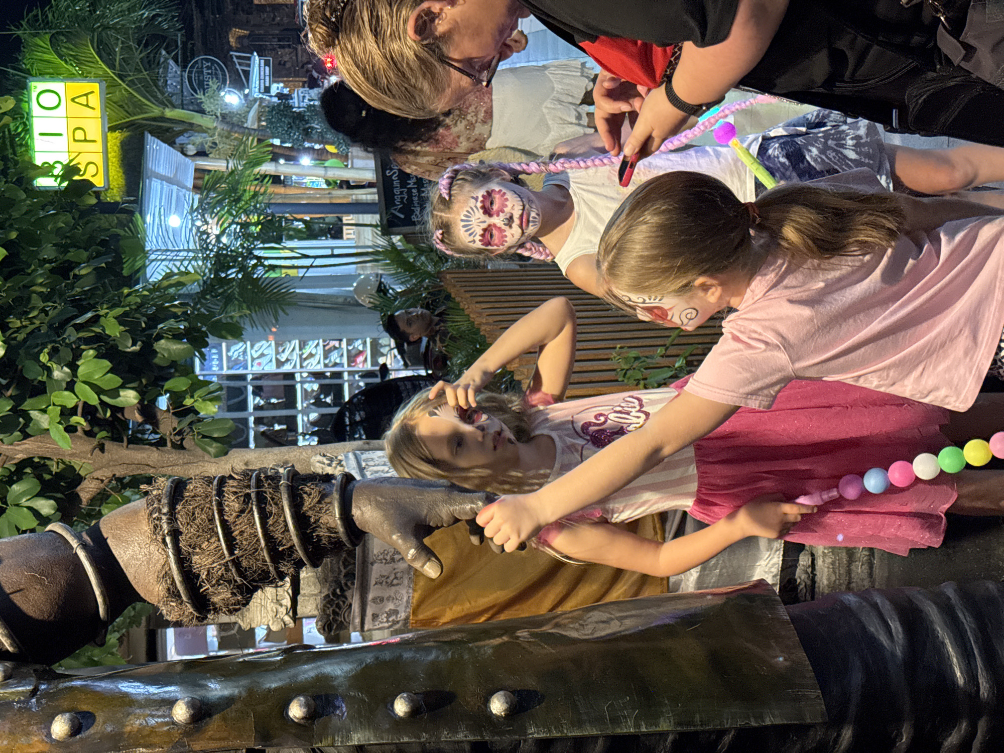 Kuta's night strip: markets, restaurants, and street-level scenes