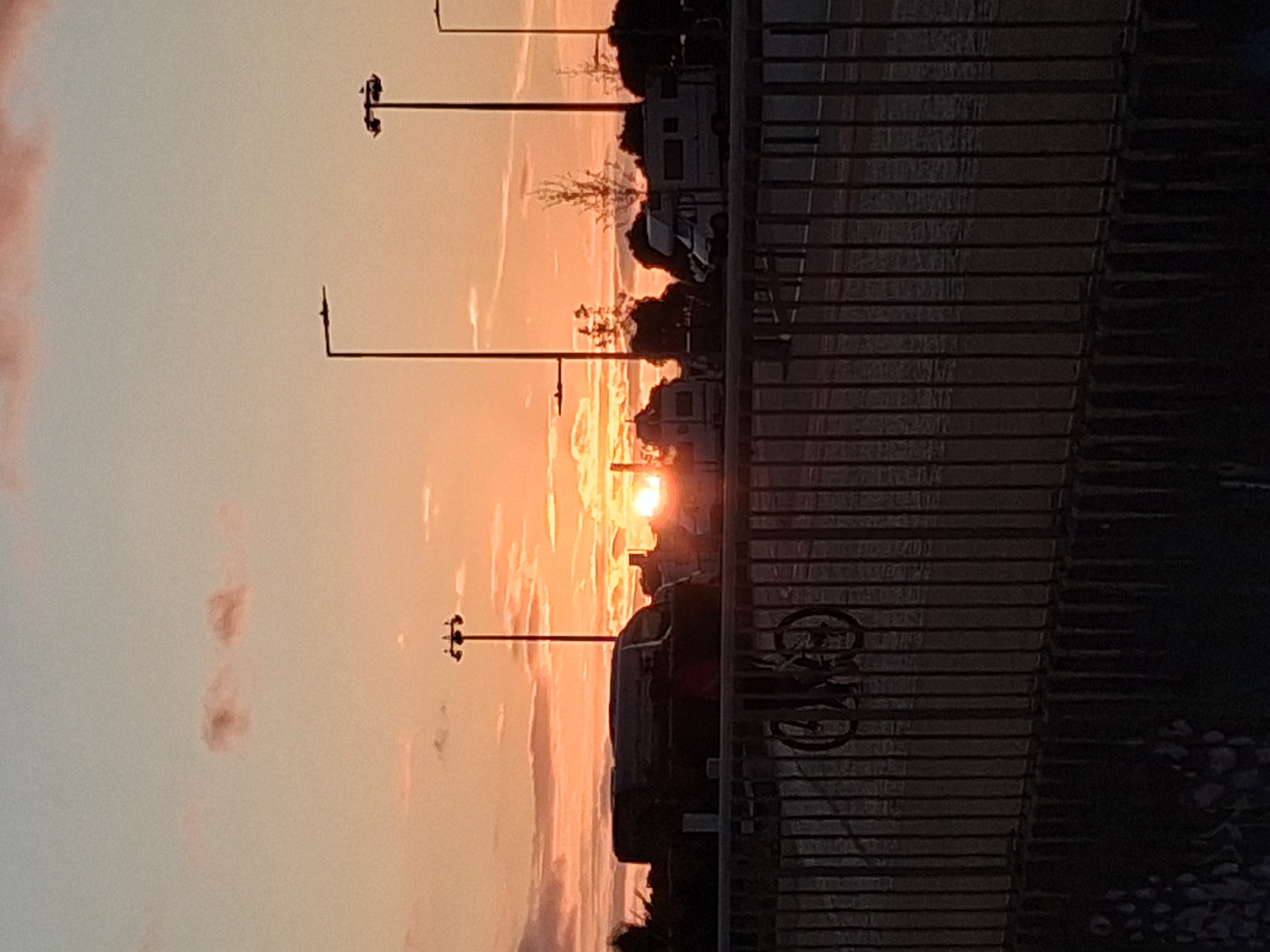 Sunset observed in Figueira da Foz, Portugal