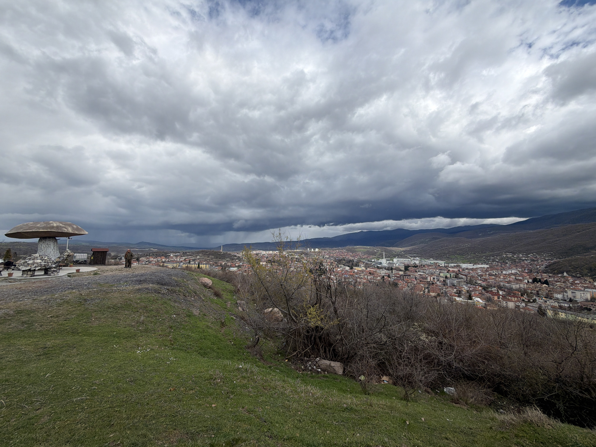 Spring landscape view captured between Bulgaria and North Macedonia