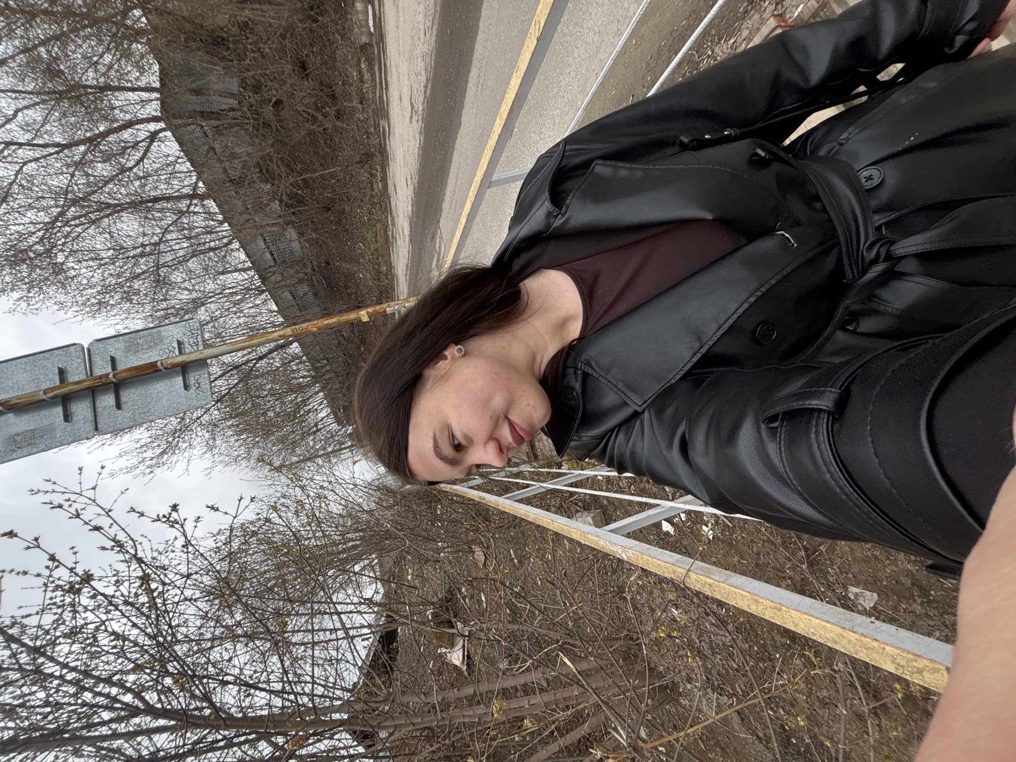 Woman photographed outdoors in Perm, Russia during spring