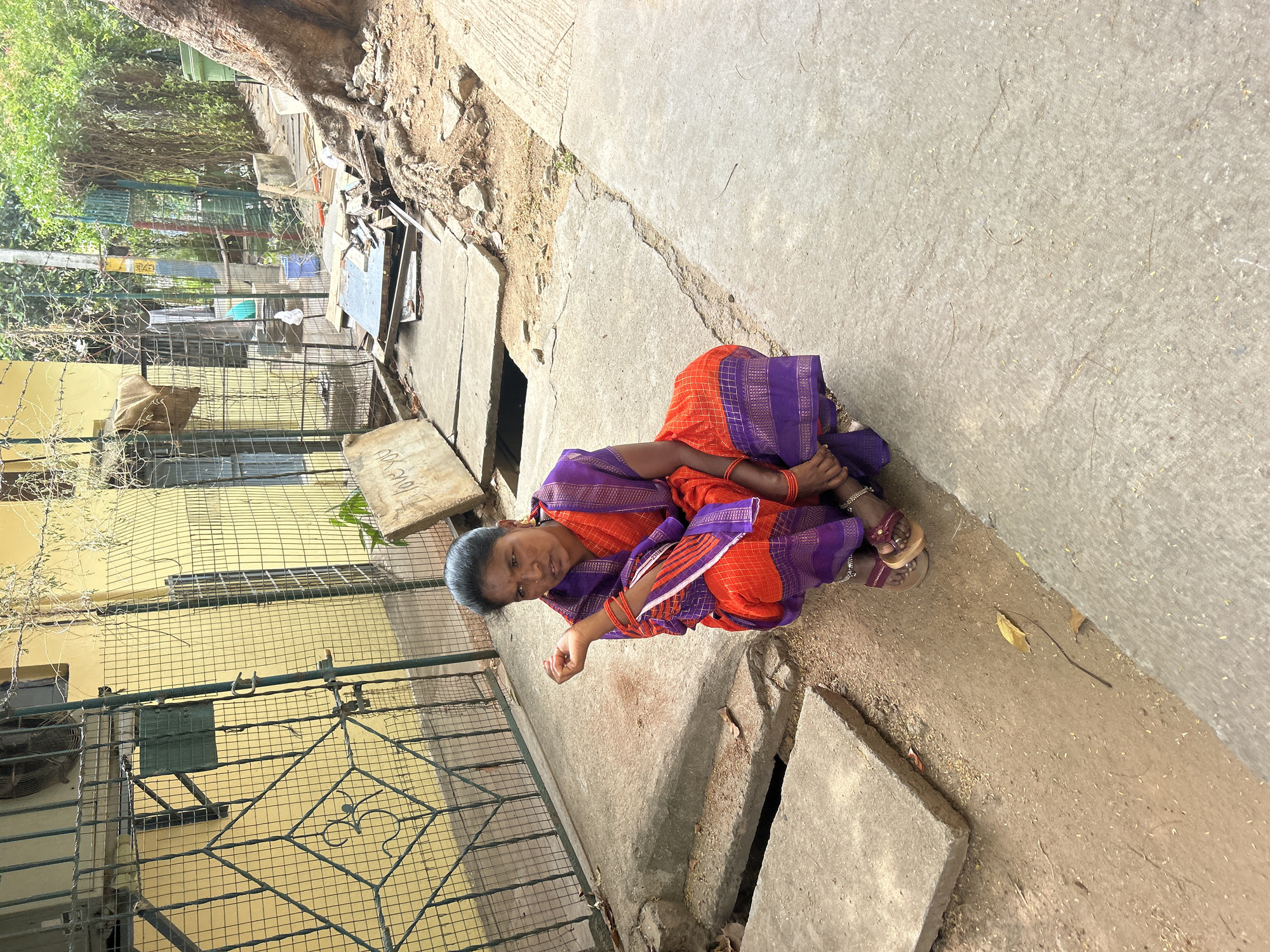 Early morning spiritual tourism documentation in Puttaparthi, India