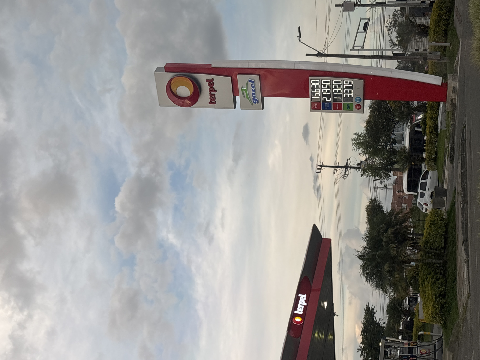 Fuel prices recorded at Terpel station in Rionegro, Colombia