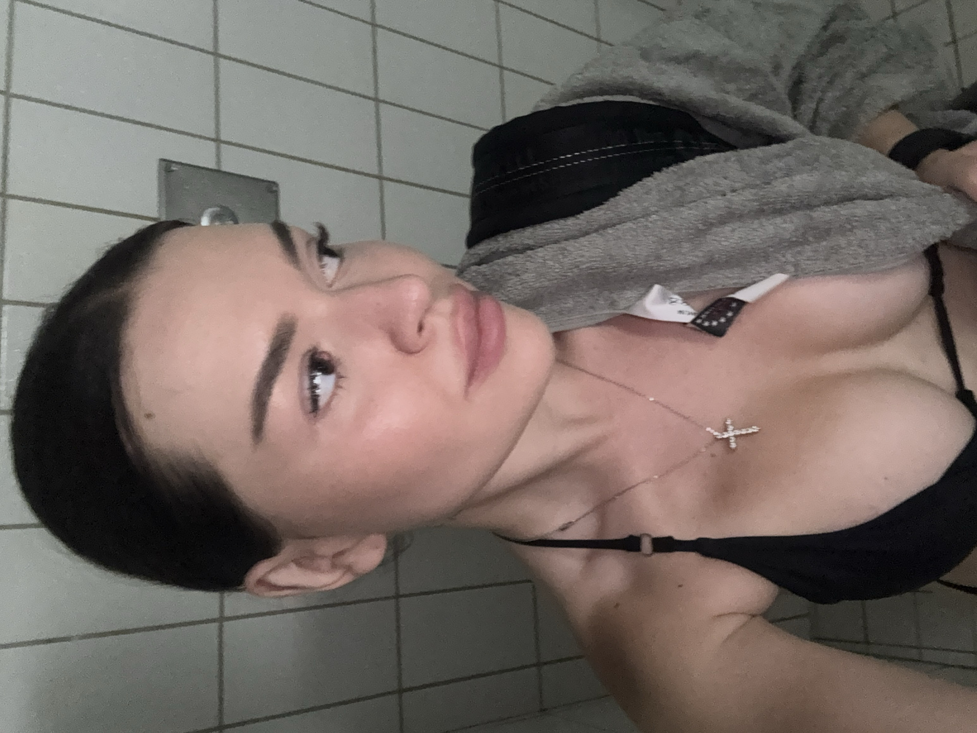 Locker room selfie series, Prague pool or gym