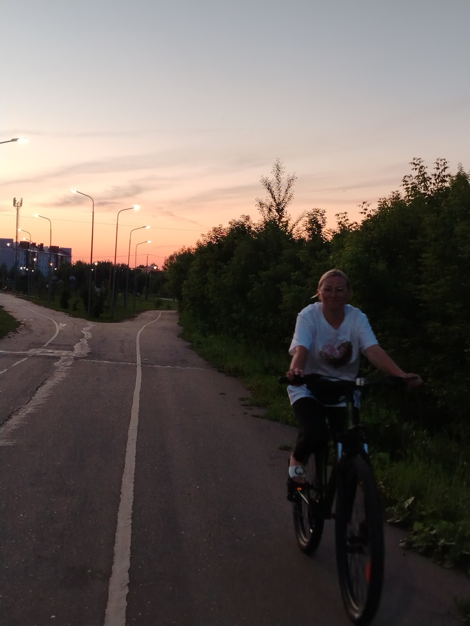 Afternoon bike rides along Yanaul's park paths