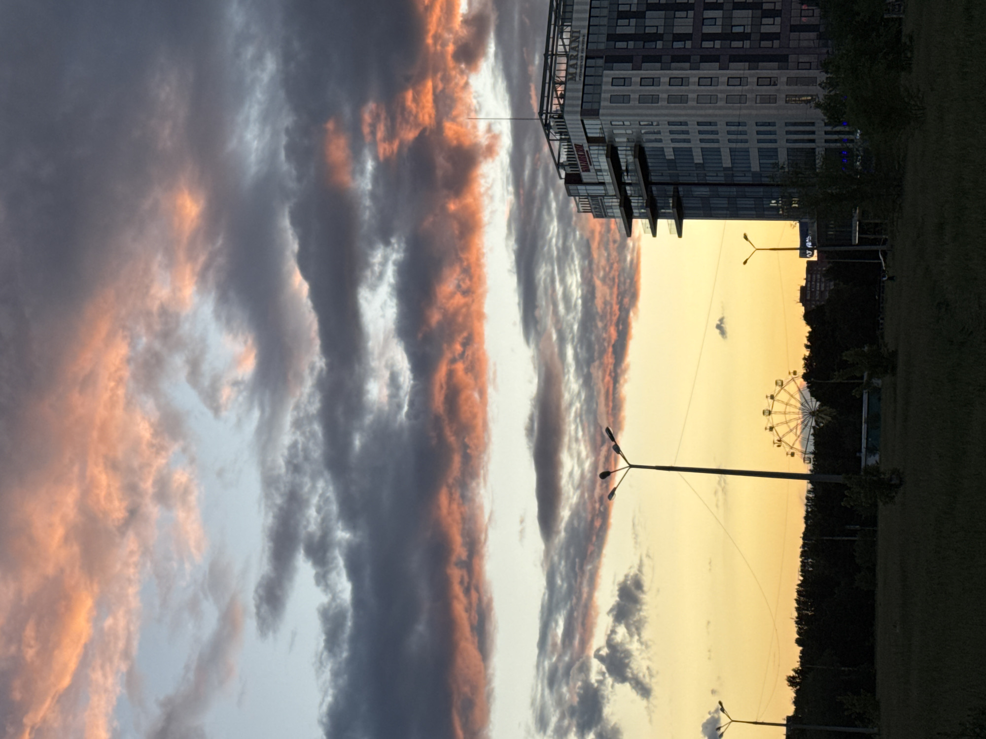 Evening memorial visits and sunset documentation across urban sites