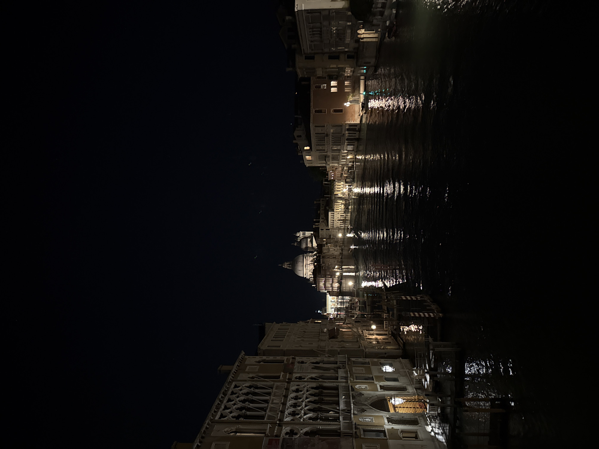 Evening lights illuminate Venice's Grand Canal, witness documents