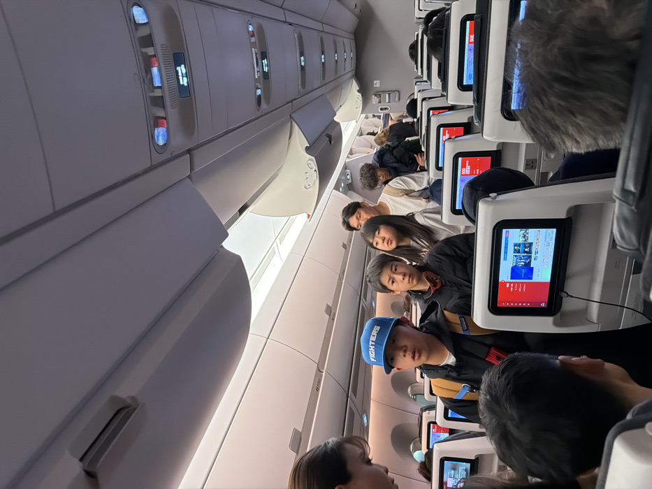 Aircraft passengers board or deplane at New Chitose Airport
