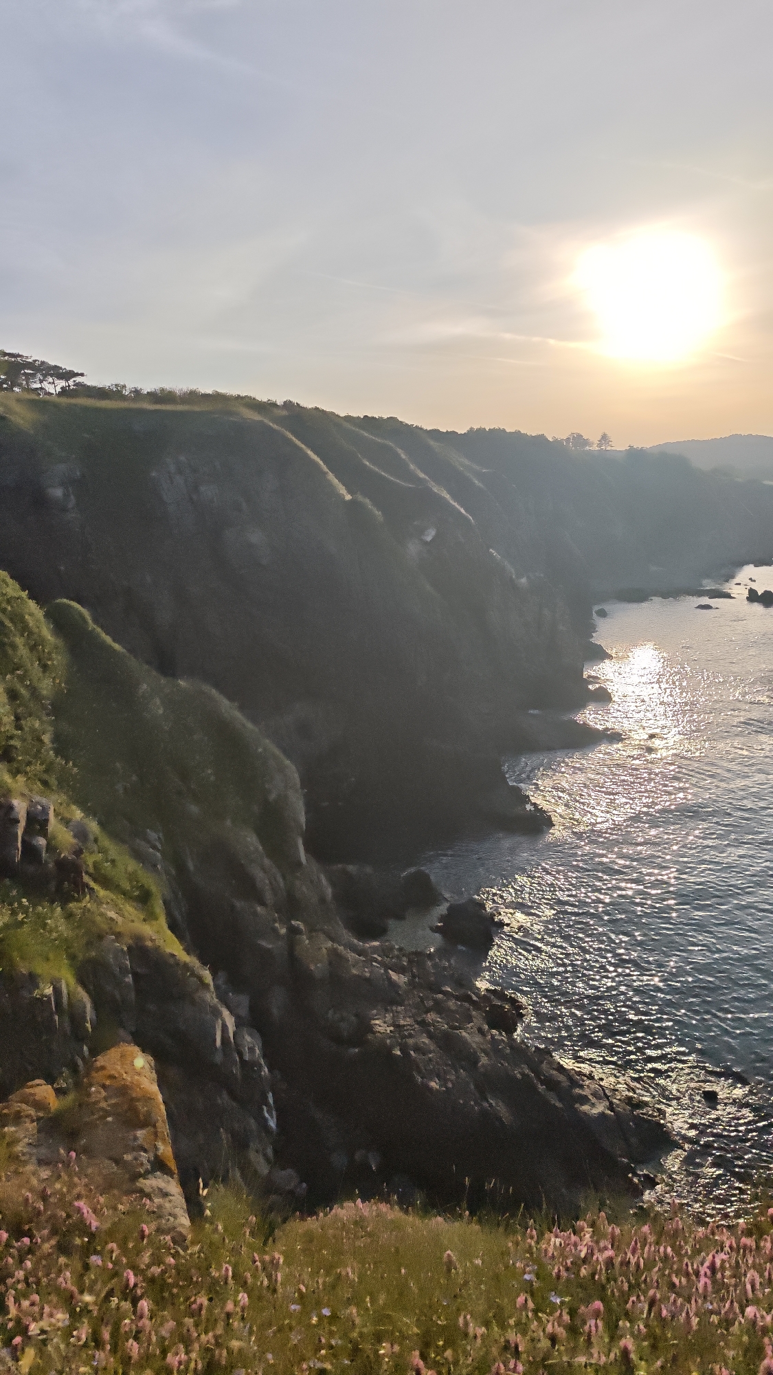 Sunset captured along Sozopol's rugged cliffs, Bulgaria coastline