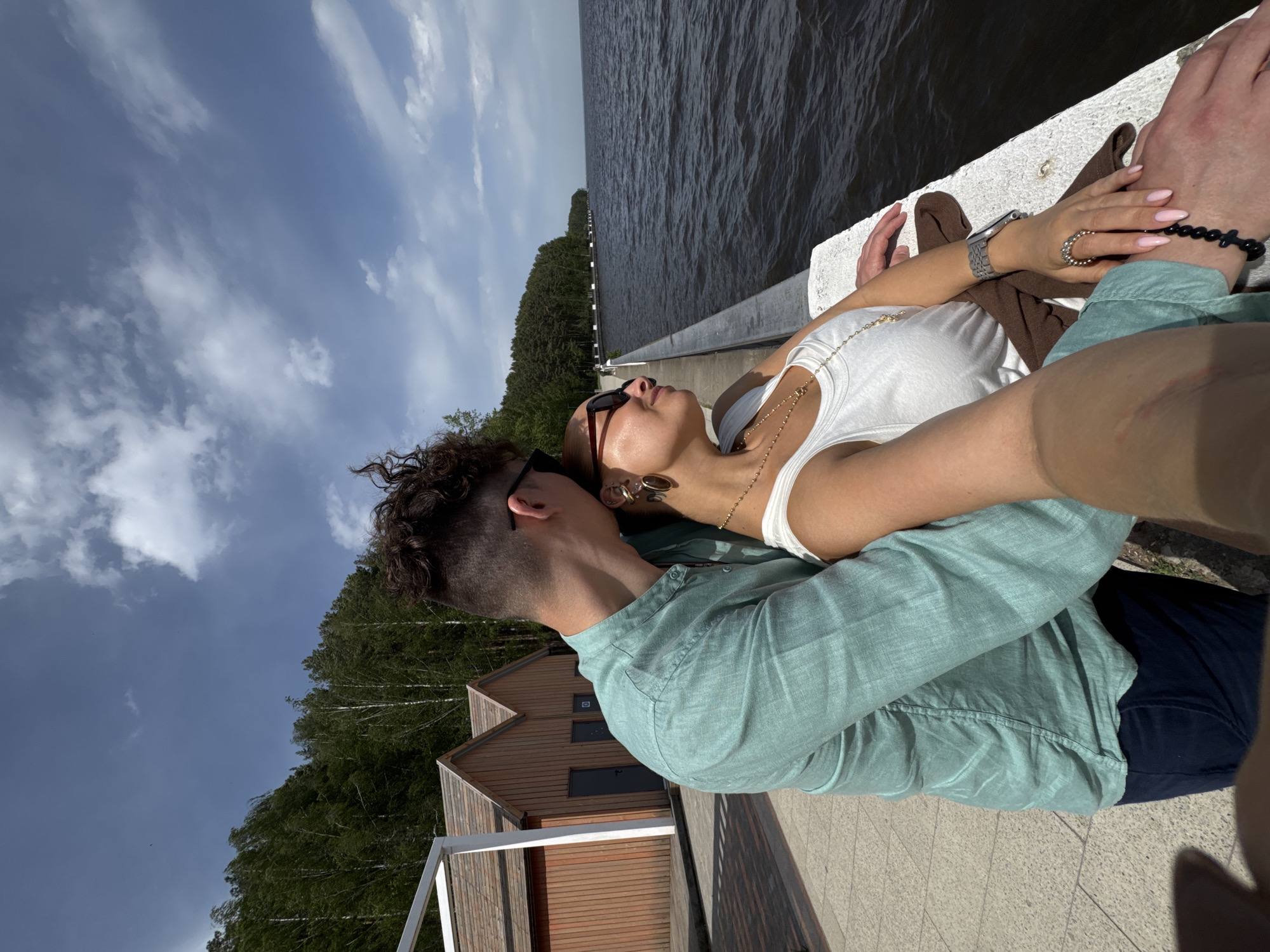 Morning lakeside leisure scenes captured in Chaikovsky, Russia