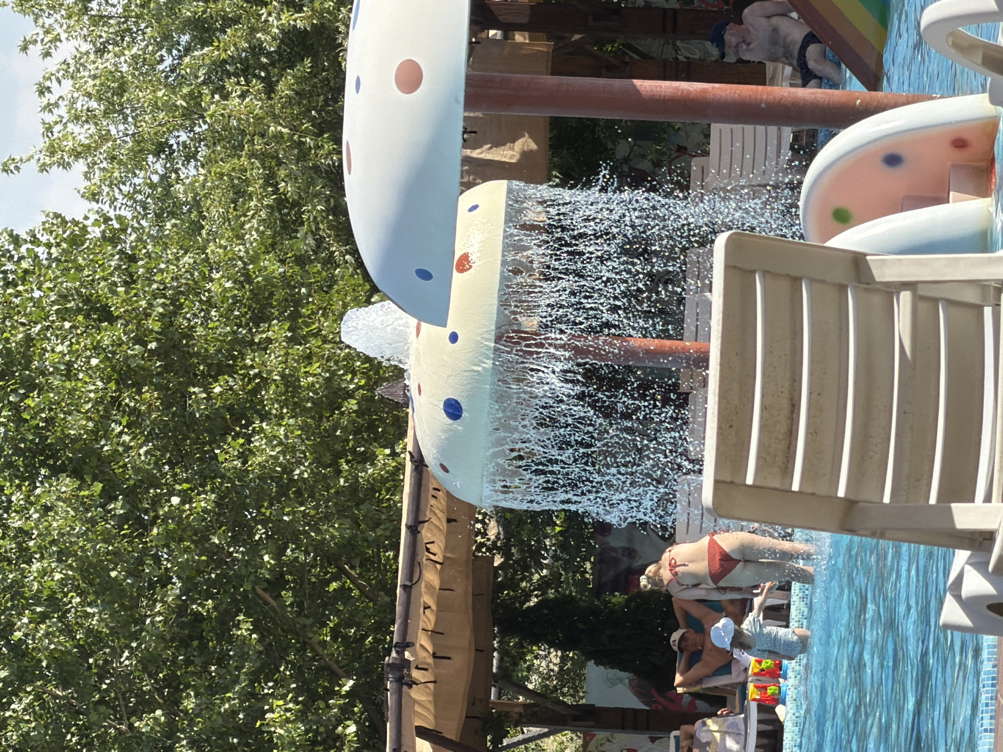Sunny afternoon at a water park resort in Sociteni, Moldova