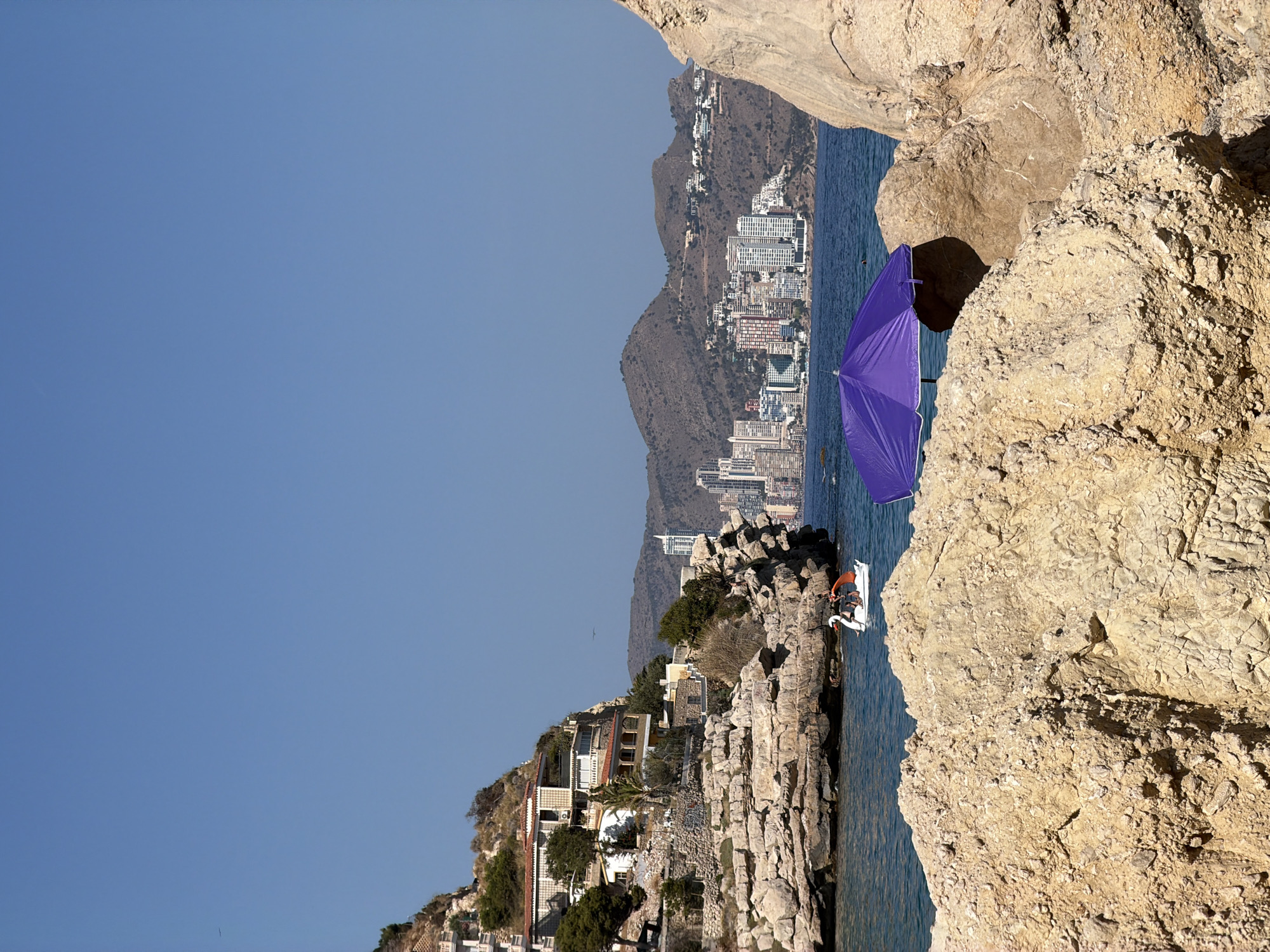 Crowded beaches and rocky shores along the Costa Blanca