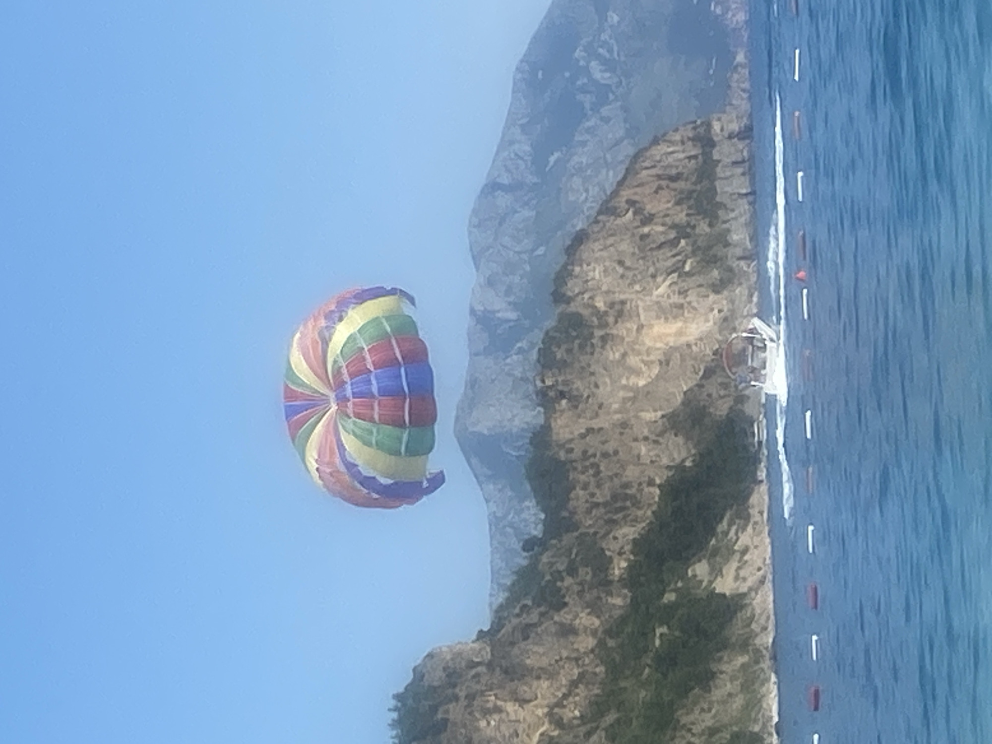 Parasailing activities spotted off Montenegro coast near Prijevor