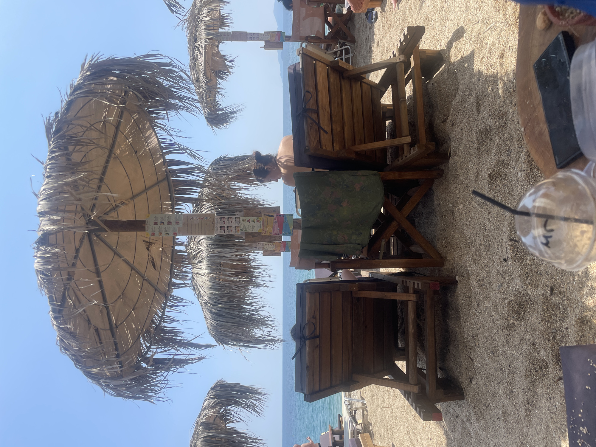Sunny morning beach scenes documented in Nea Vrasna, Greece