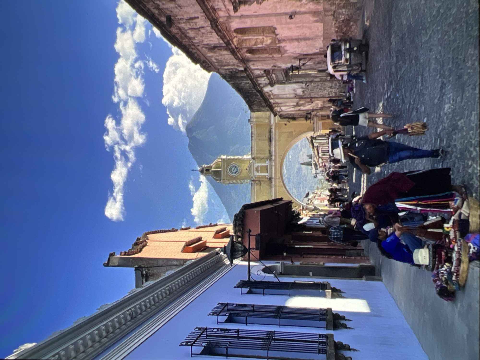 Antigua's Santa Catalina Arch and colonial streets up close