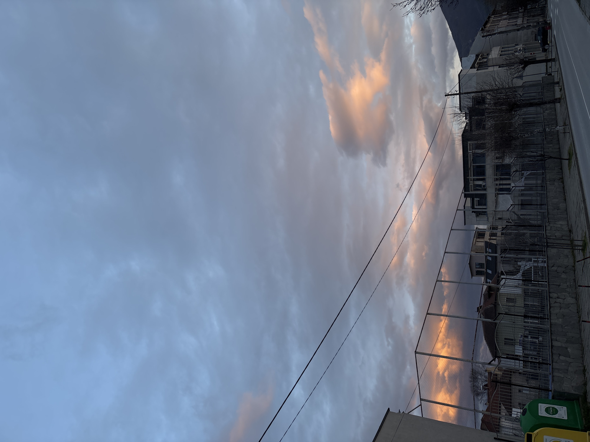 Dusk street scenes captured in Goce Delchev, Bulgaria