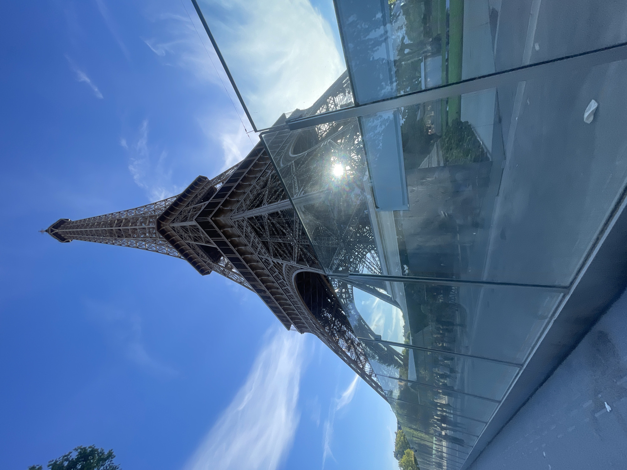 Eiffel Tower from every angle on a clear Paris afternoon