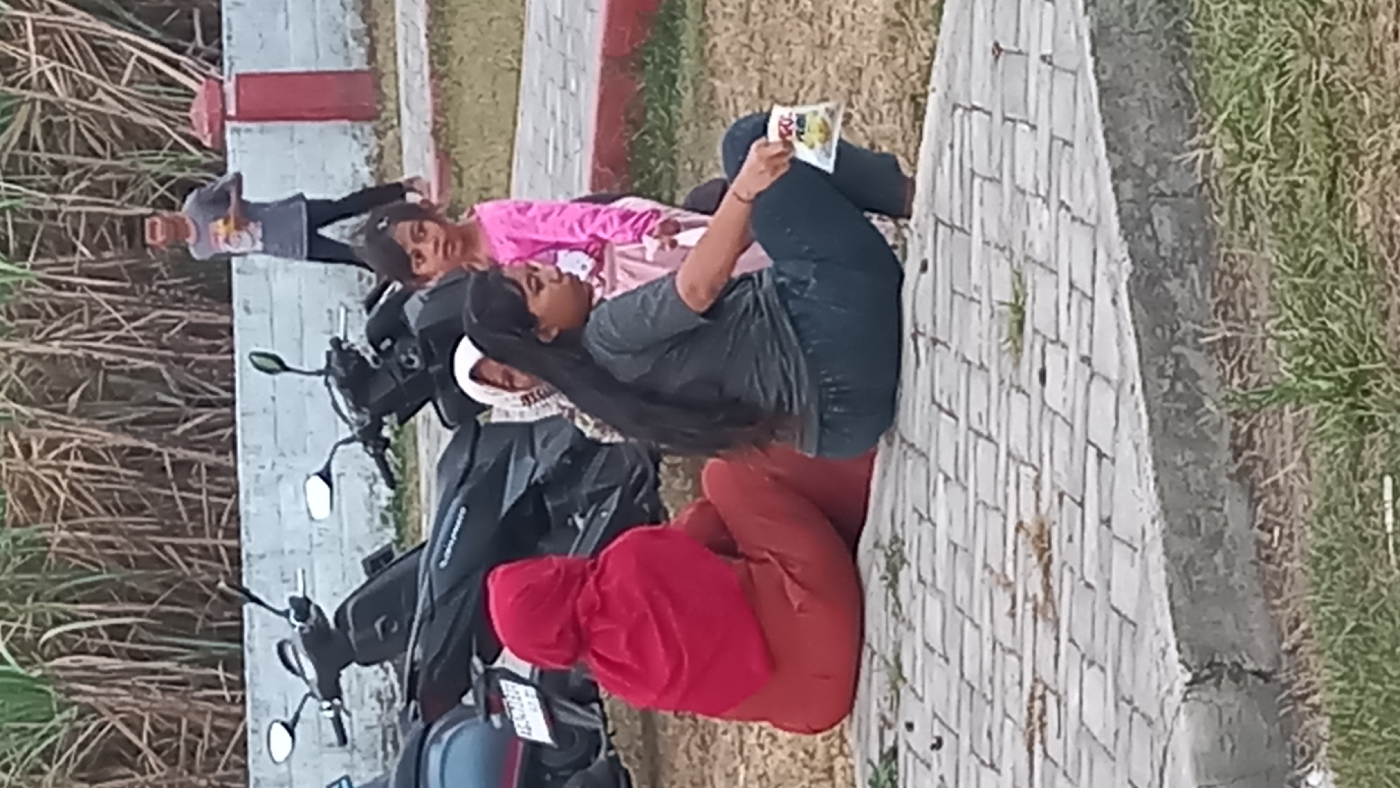 Morning gathering and street scenes in Pare, Indonesia