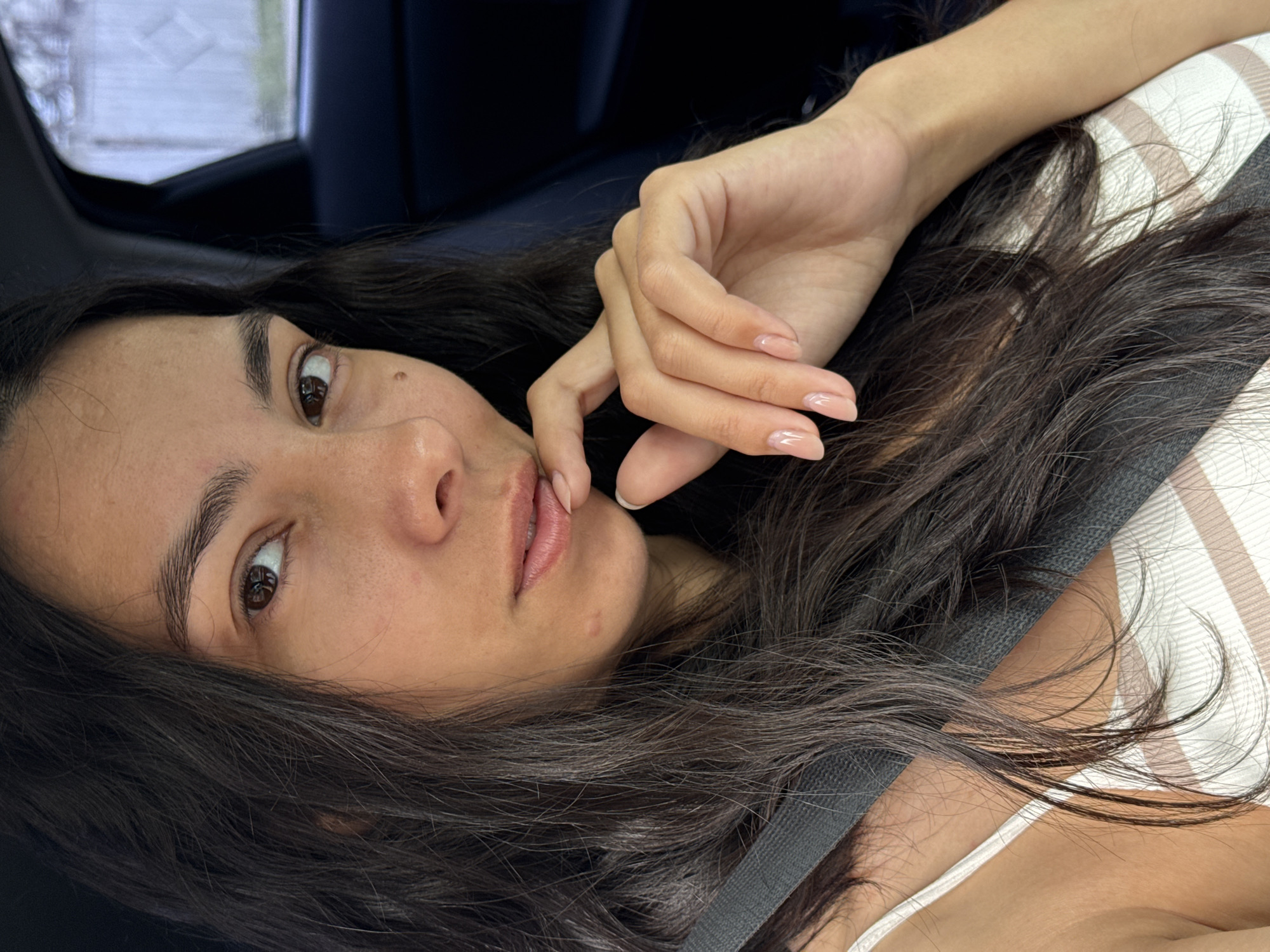 Driver's seat selfie snapped in Chaikovsky, Russia