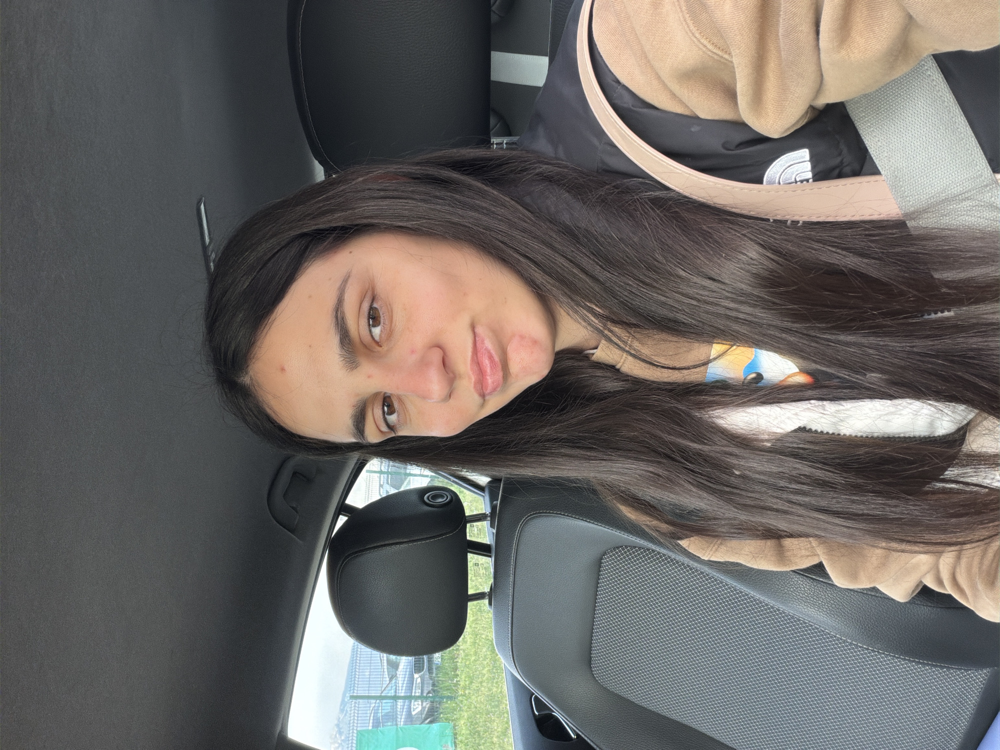 Woman observed in driver's seat, Sofia, early morning