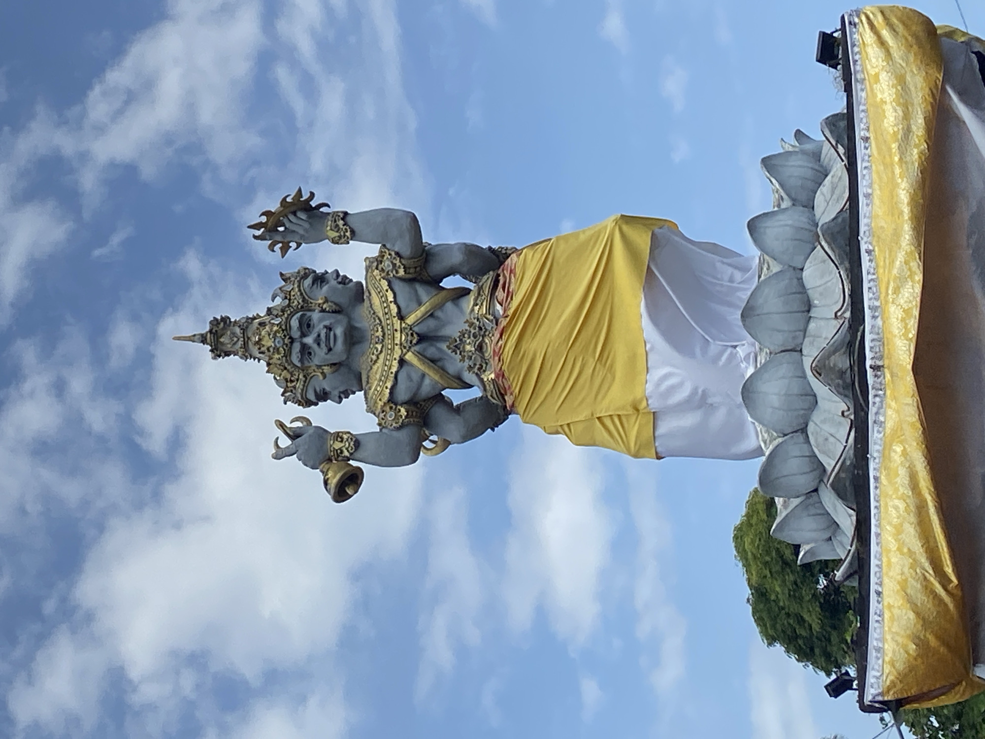 Ornate statues documented in Buleleng, Indonesia morning hours